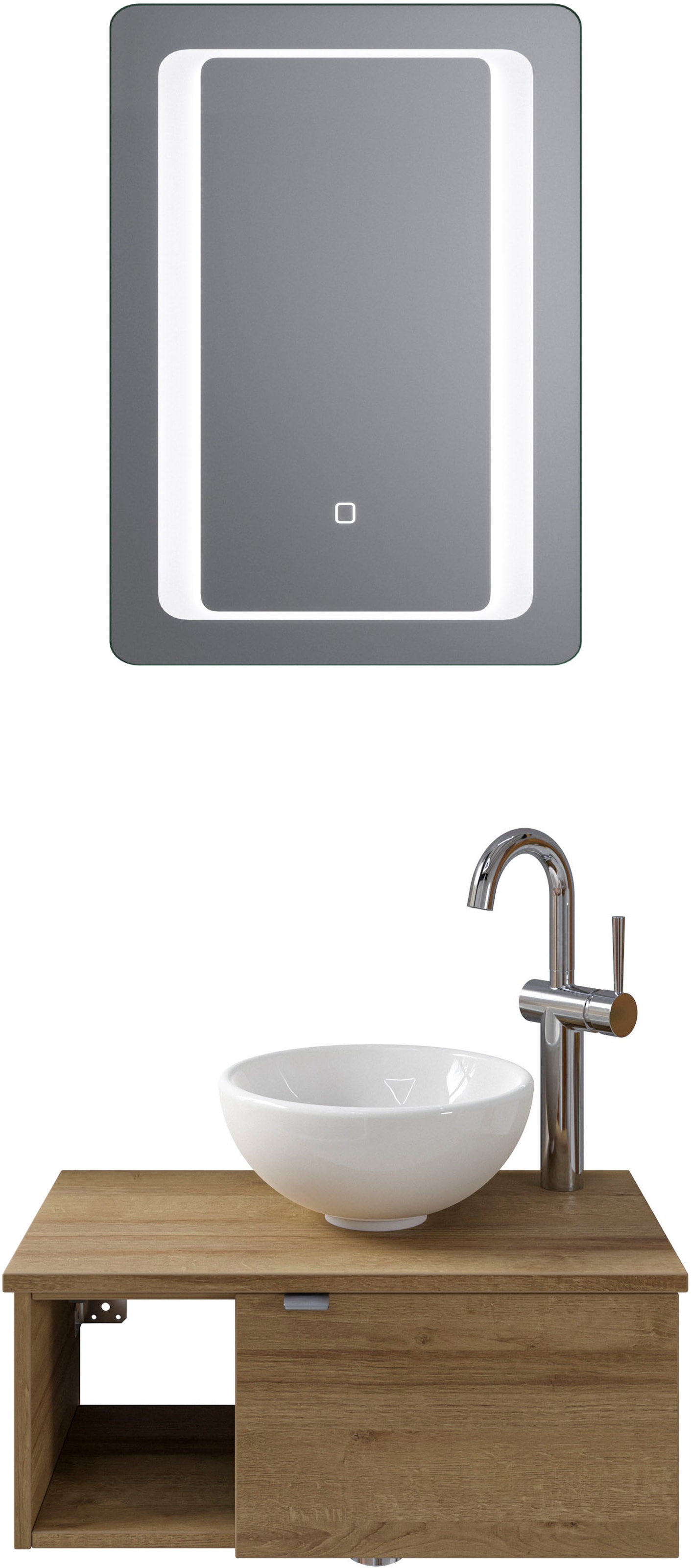 Saphir Badmöbel-Set "Serie 6915" 4 Stk. tlg. Gäste-Bad, 61 cm breit, mit LE günstig online kaufen