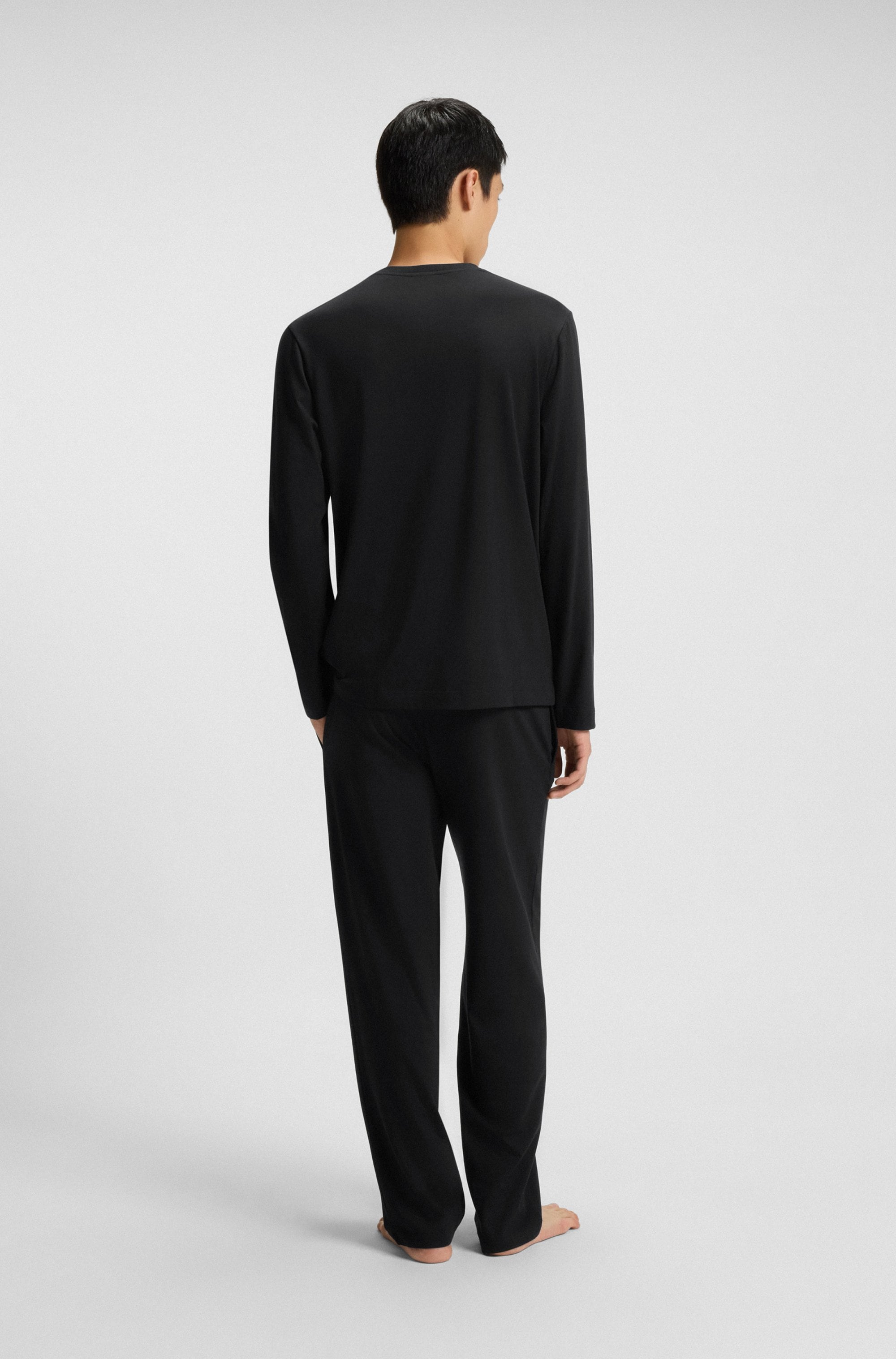 HUGO Underwear Pyjama »NOCTO LONG SET«, aus Stretch-Jersey mit Split-Logos, relaxed fit