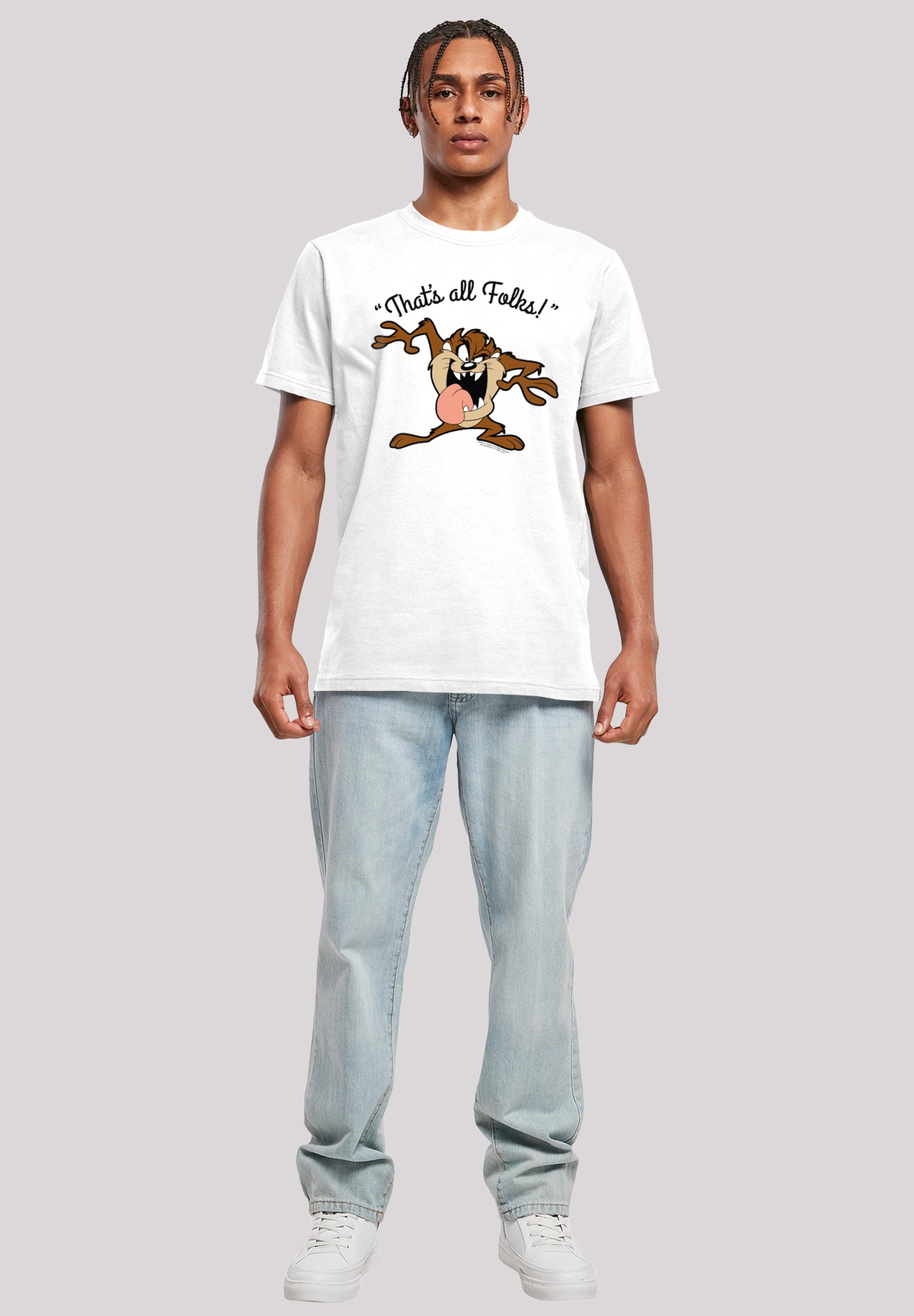 F4NT4STIC T-Shirt »Looney Tunes Taz That's All Folks«, Print