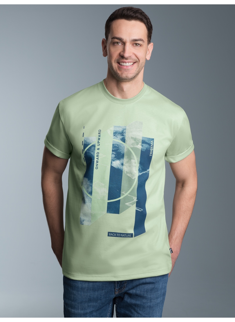 Trigema T-Shirt "TRIGEMA T-Shirt mit modischem Printmotiv", 1 Stk. günstig online kaufen