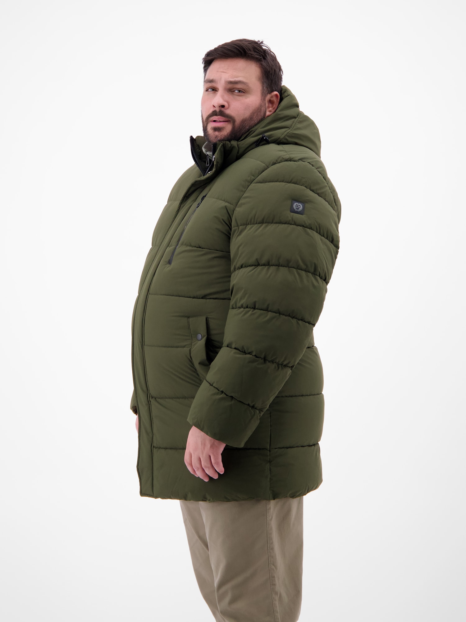 LERROS Winterjacke »LERROS Herren Steppjacke in Großen Größen« mit Kapuze Wasser- und windabweisend, atmungsaktiv