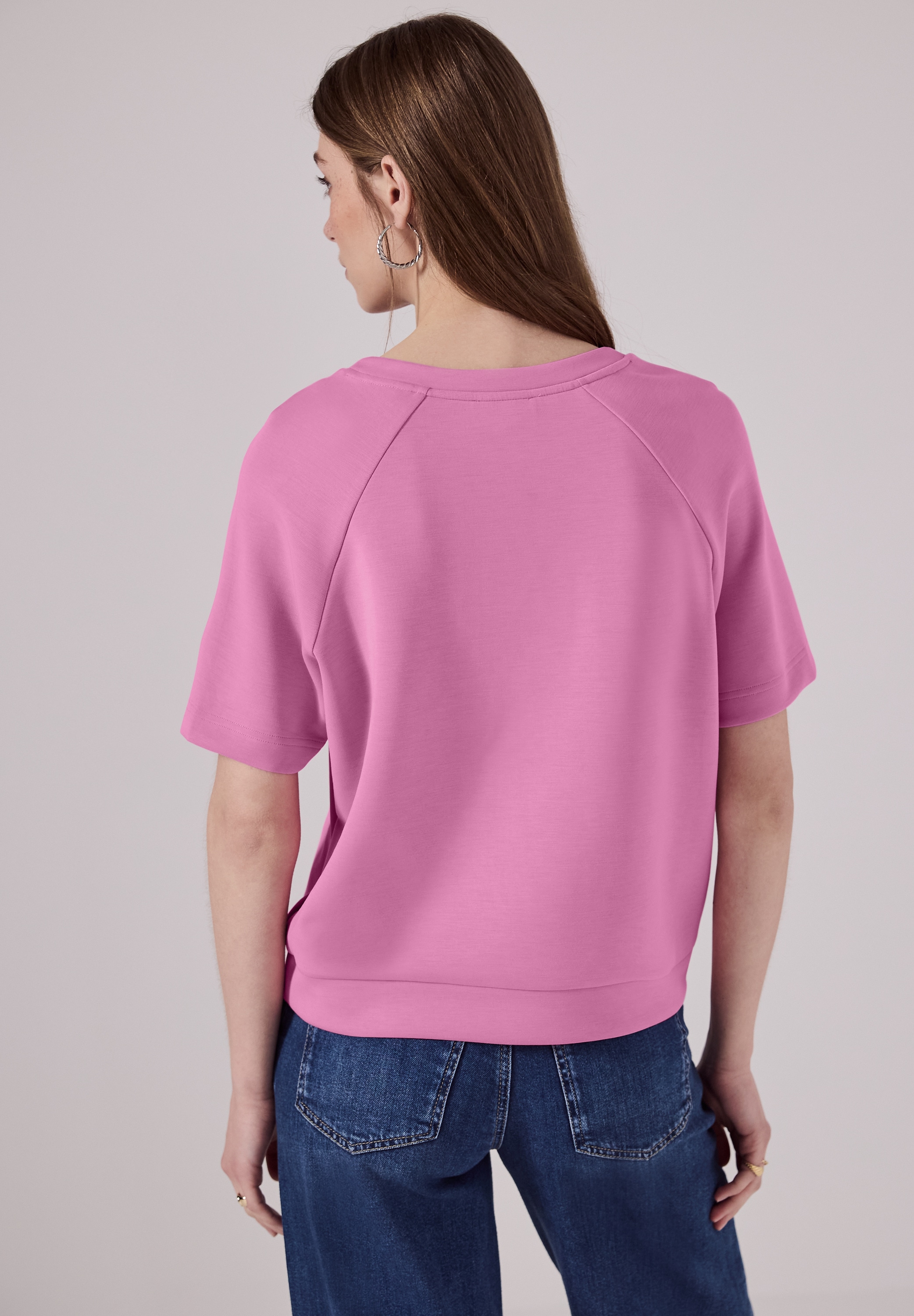 STREET ONE STUDIO T-Shirt, aus softem Materialmix