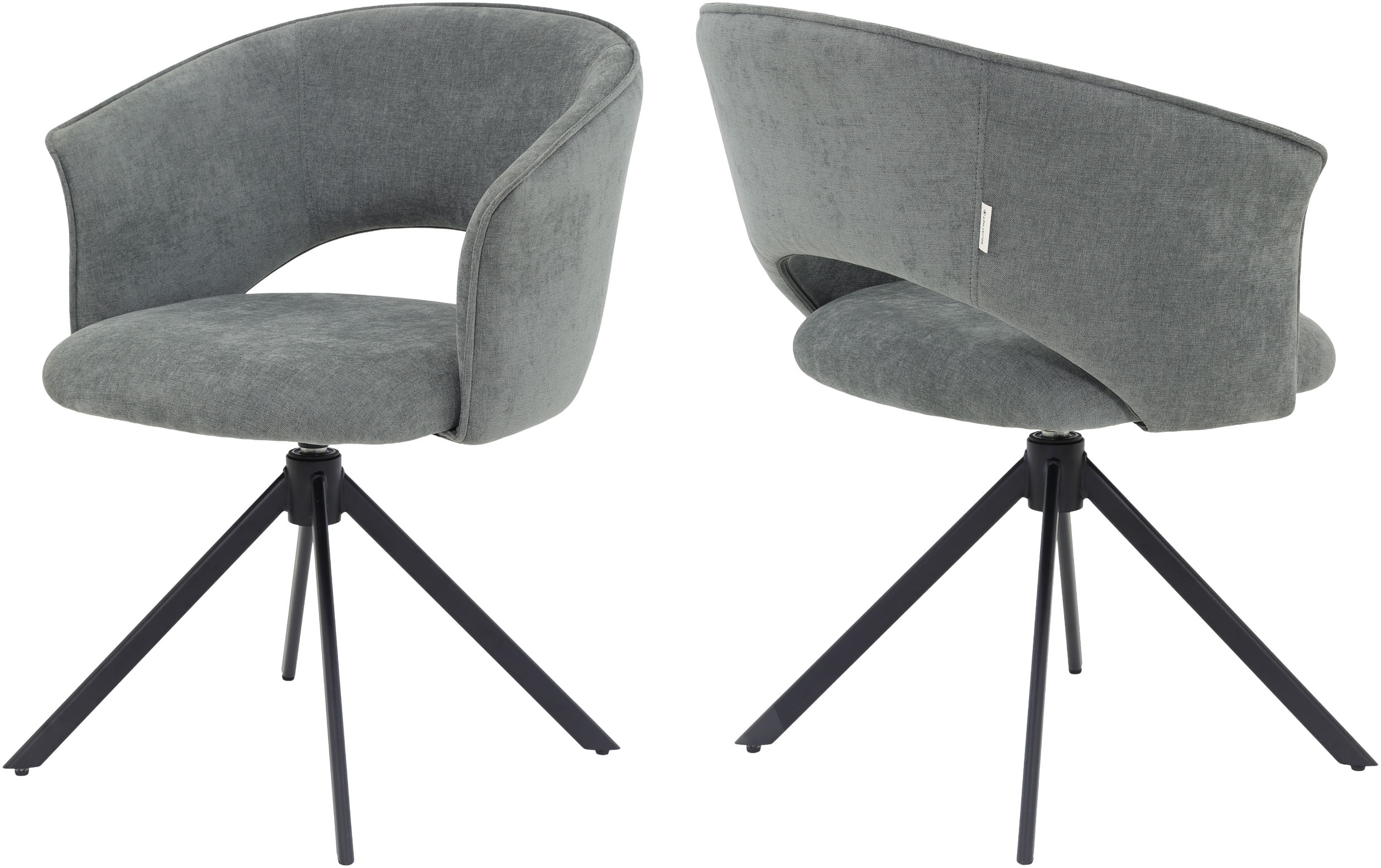 TOM TAILOR HOME 1100000002199 "CURVY ARMCHAIR" (Set) 2 Stk.mit Armlehnen, drehbar, Rückholfunktion, Rückenausschnitt
