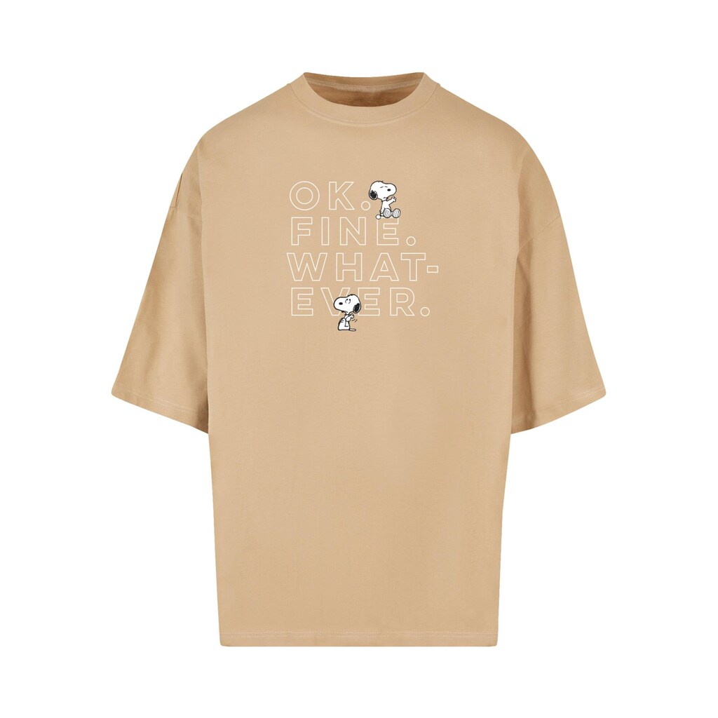 Merchcode T-Shirt »Merchcode Herren Peanuts - Ok Fine Whatever Huge Tee«, (1 tlg.)