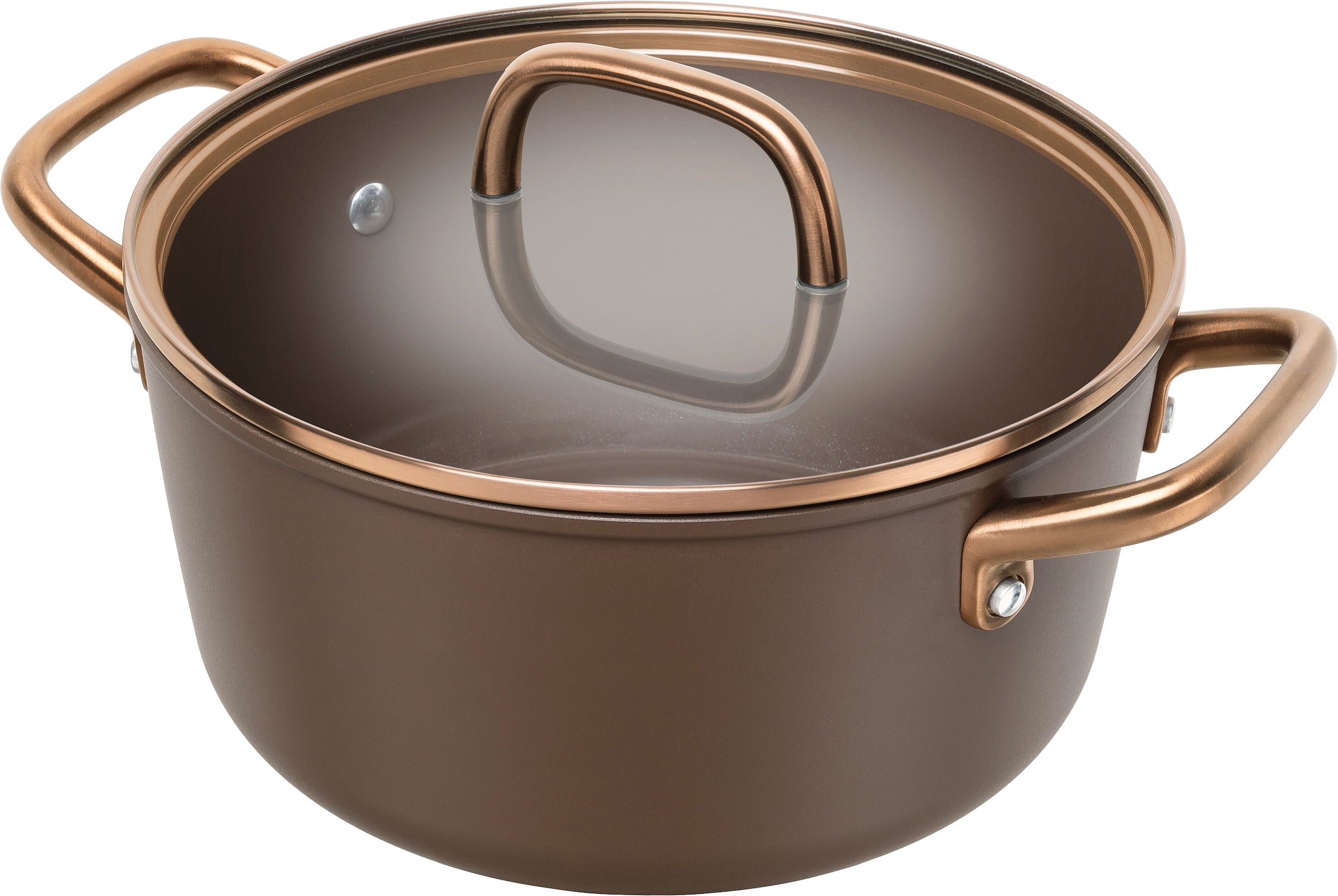 ZWILLING Kochtopf "Milano", Ø 24cm + Höhe 12cm, braun, Töpfe, Made in Italy, inkl. Deckel, Keramikbeschichtung, Induktion