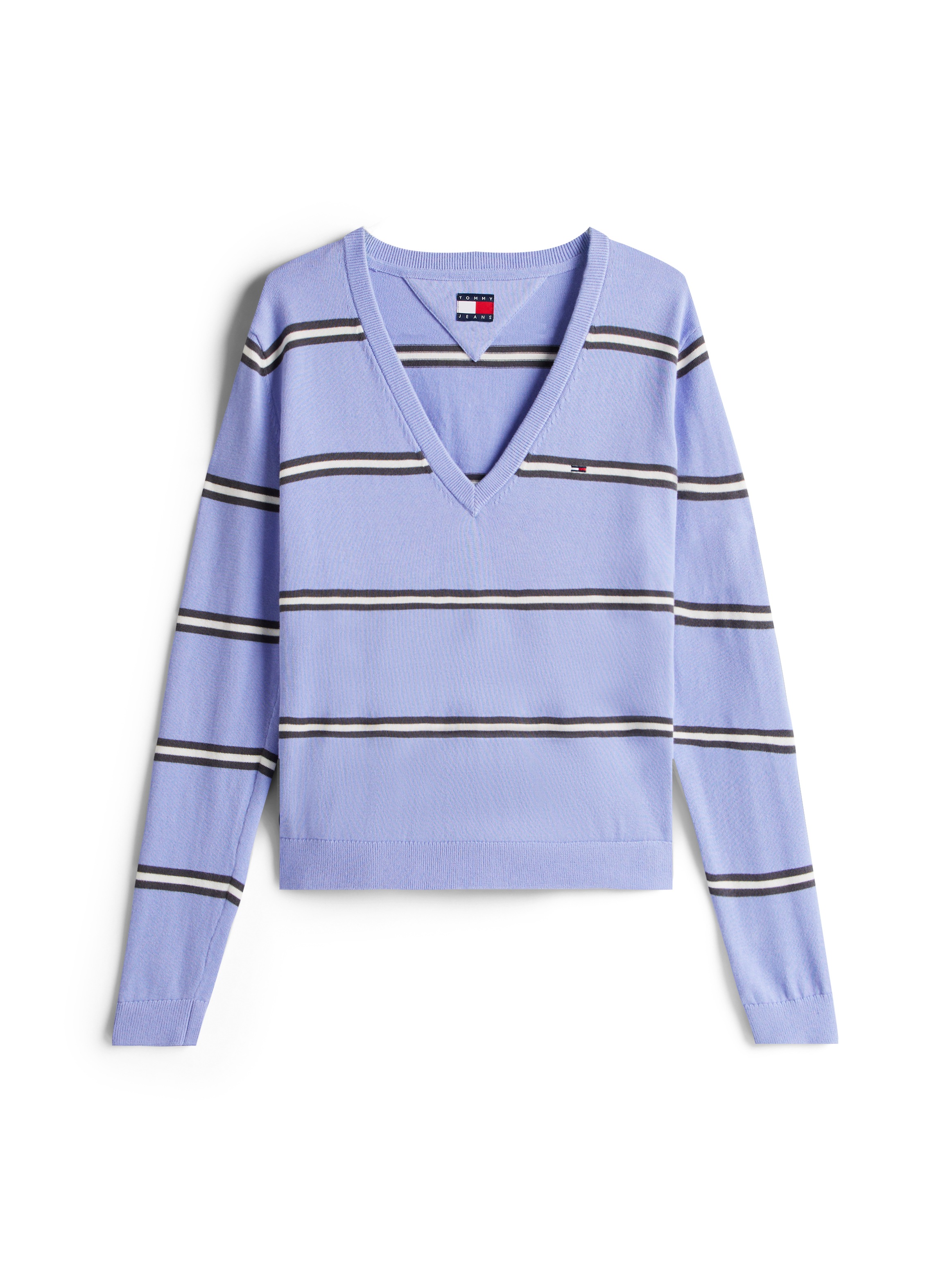 Tommy Jeans V-Ausschnitt-Pullover »TJW ESSENTIAL VNECK SWEATER EXT«, mit Logostickerei