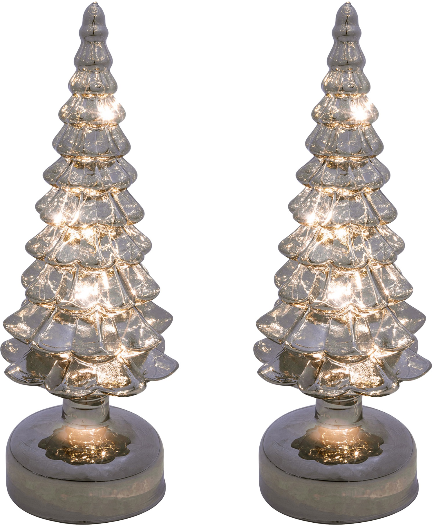 Creativ light LED Baum »Weihnachtsdeko«, 2er Set, Tannenbaum aus Glas  bestellen | BAUR