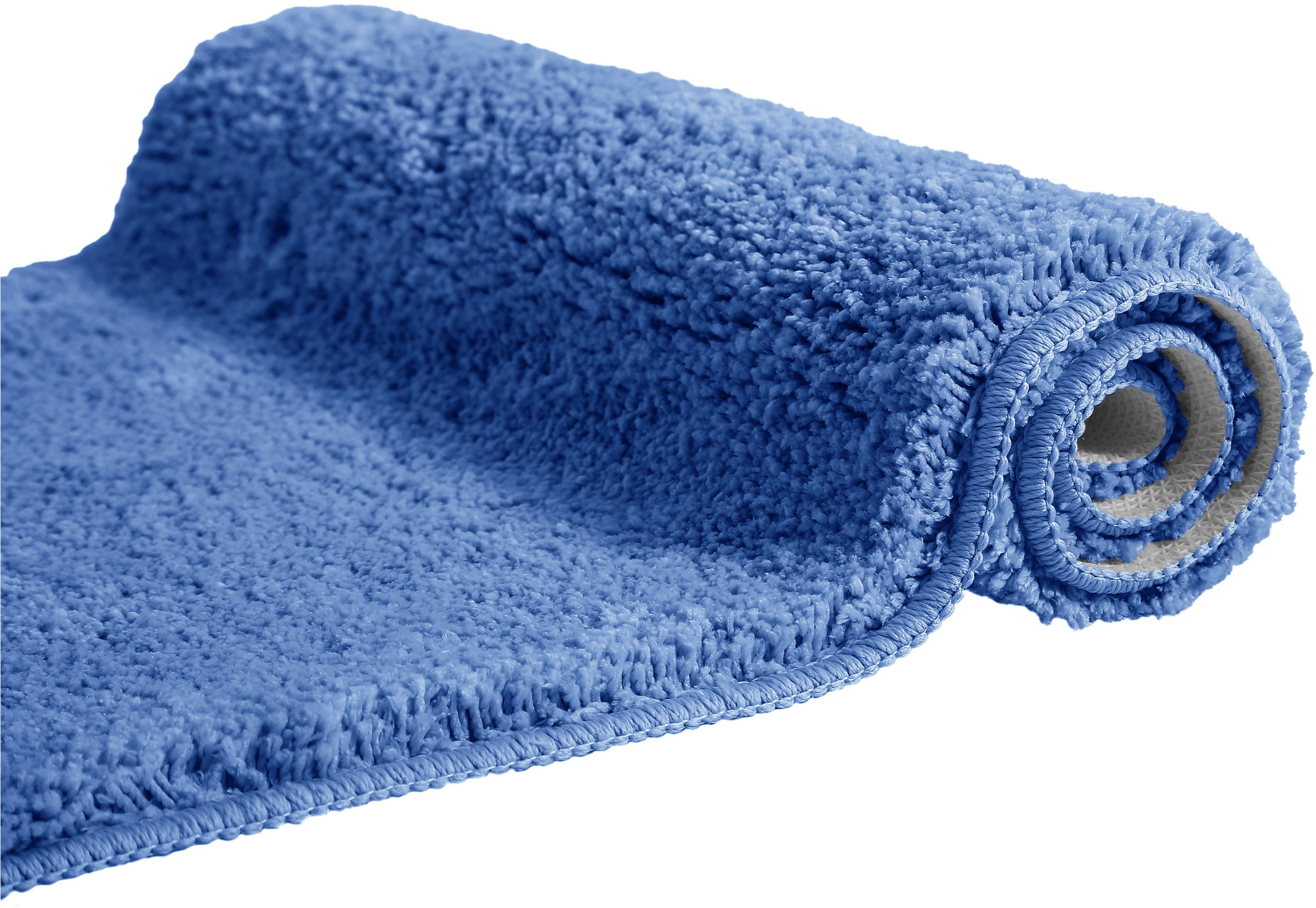 my home Badematte »Inga, Badezimmer Teppich, Badvorleger«, rutschhemmend beschichtet, schnell trocknend-strapazierfähig-fußbodenheizungsgeeignet, Badteppich, unifarben, weich, als halbrund und rechteckig erhältlich