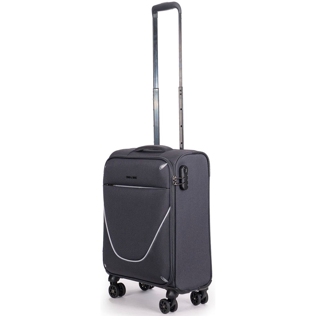 Stratic Weichgepäck-Trolley »Strong S, anthracite«, 4 Rollen, Handgepäck Reisekoffer Reisegepäck TSA-Schloss