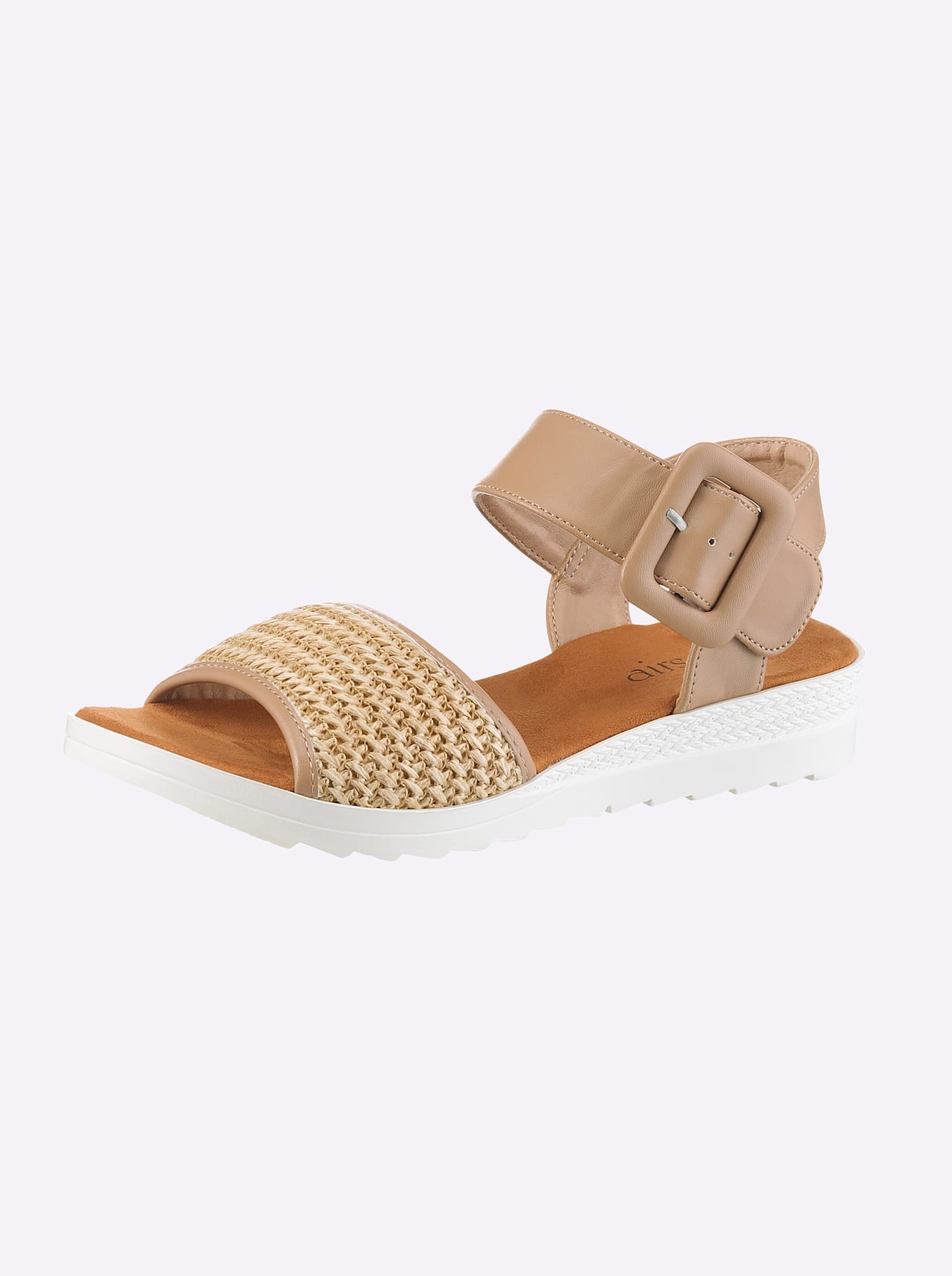 CASUAL LOOKS Damen Sandalette, Gr. 36camel, Lederimitat, Schuhe