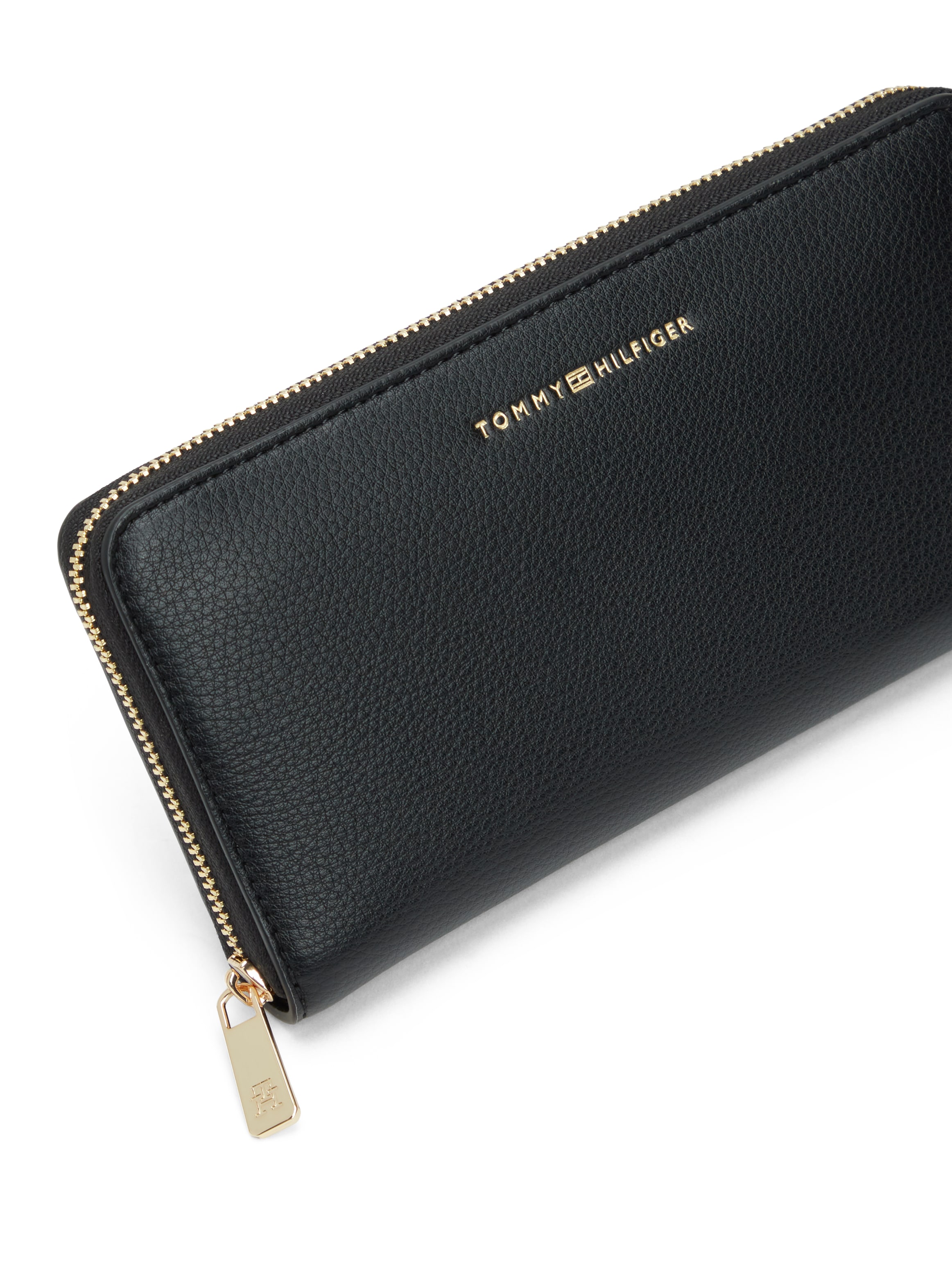 Tommy Hilfiger Geldbörse »TH FLAG LRG ZA« , Damen Geldbeutel, Portemonnaie mit Logoprägung
