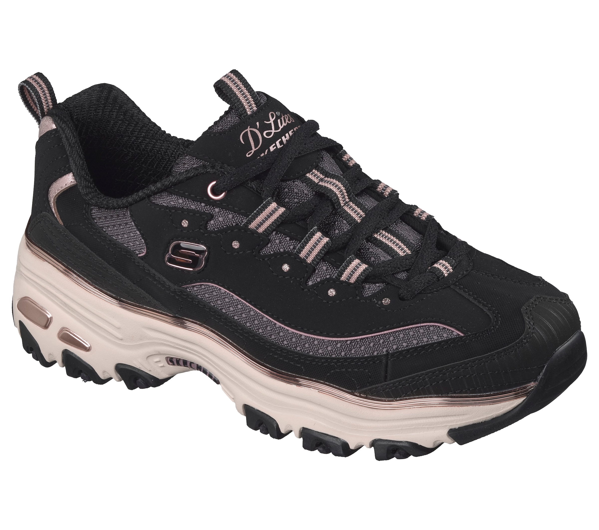 Skechers Sneaker »D'LITES-«  Schnürschuh, Freizeitsneaker mit Glitzerdetails