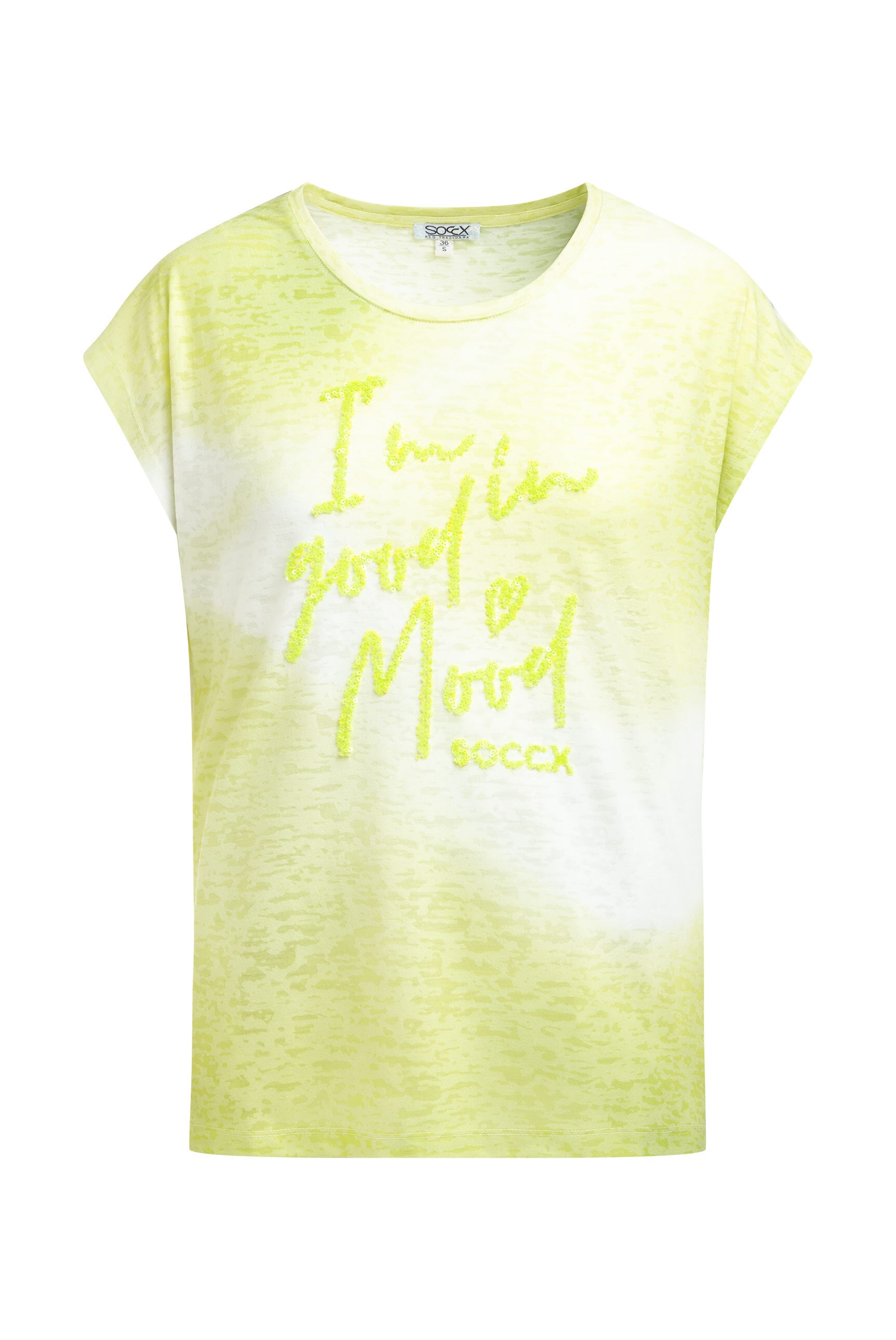 SOCCX Rundhalsshirt mit Farbverlauf