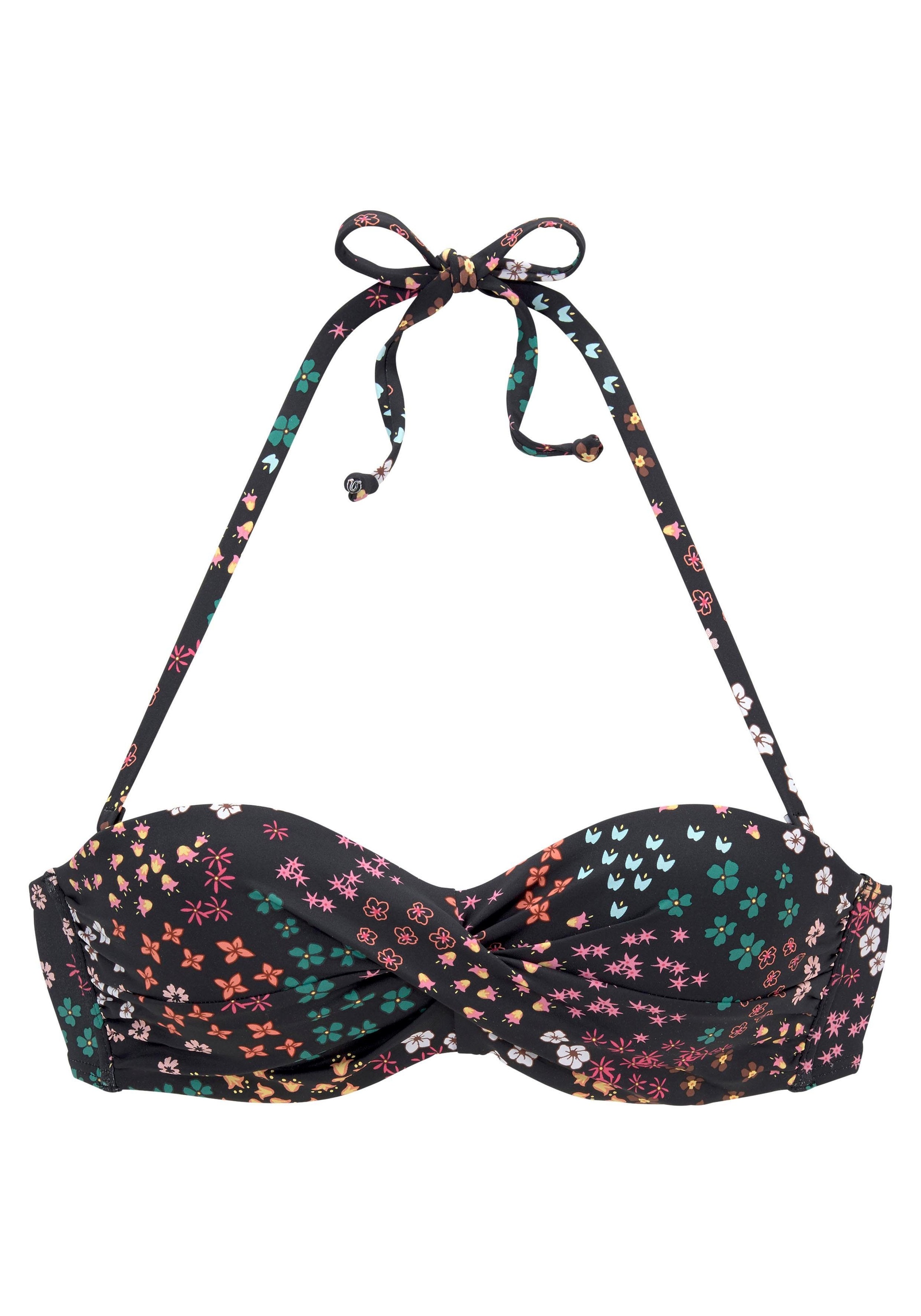 s.Oliver Bügel-Bandeau-Bikini-Top "Milly" mit Blumenprint günstig online kaufen