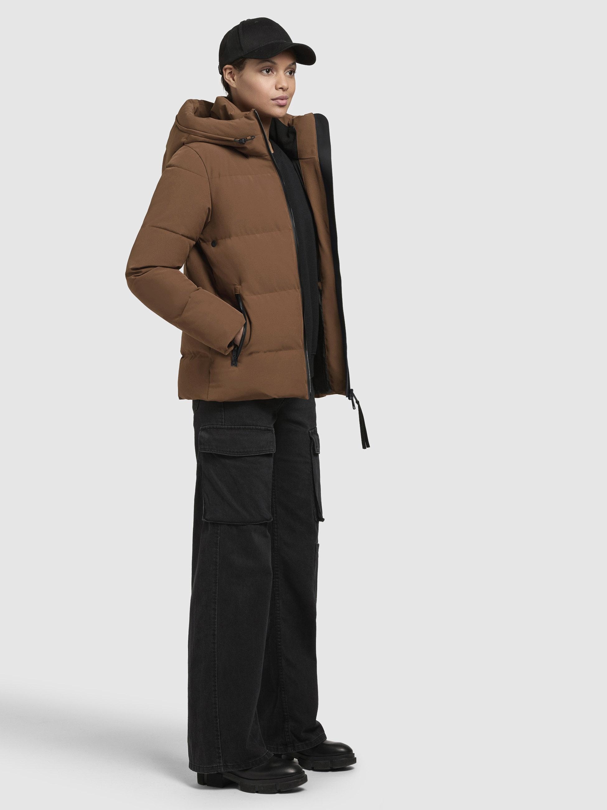 khujo Steppjacke »Fanc2-YM«, mit Kapuze, Kurze gesteppte Damen Winterjacke