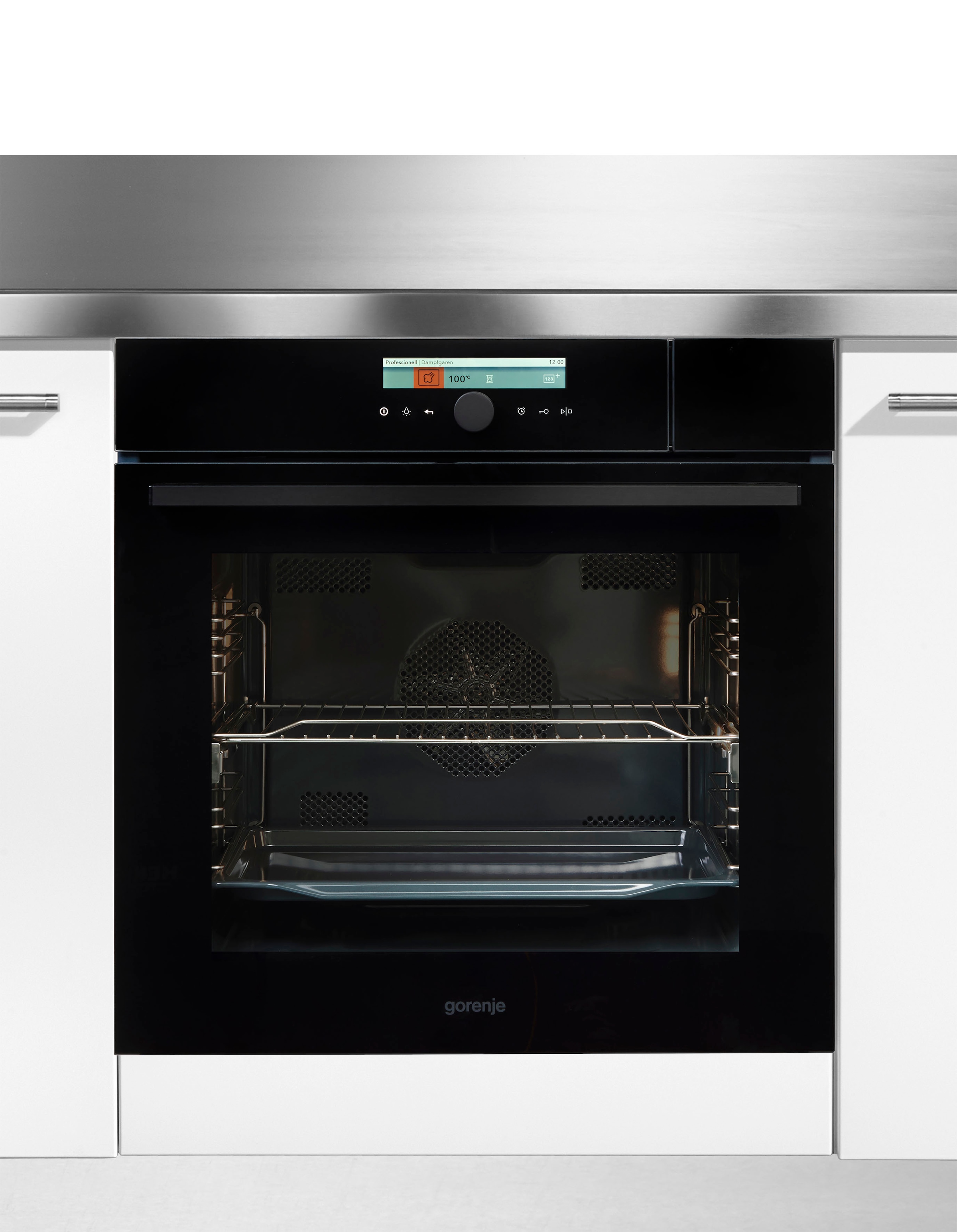 GORENJE Dampfbackofen »BCS 798 S24BG«, BCS798S24BG, mit 1-fach-Teleskopauszug, Aqua-Reinigungsfunktion