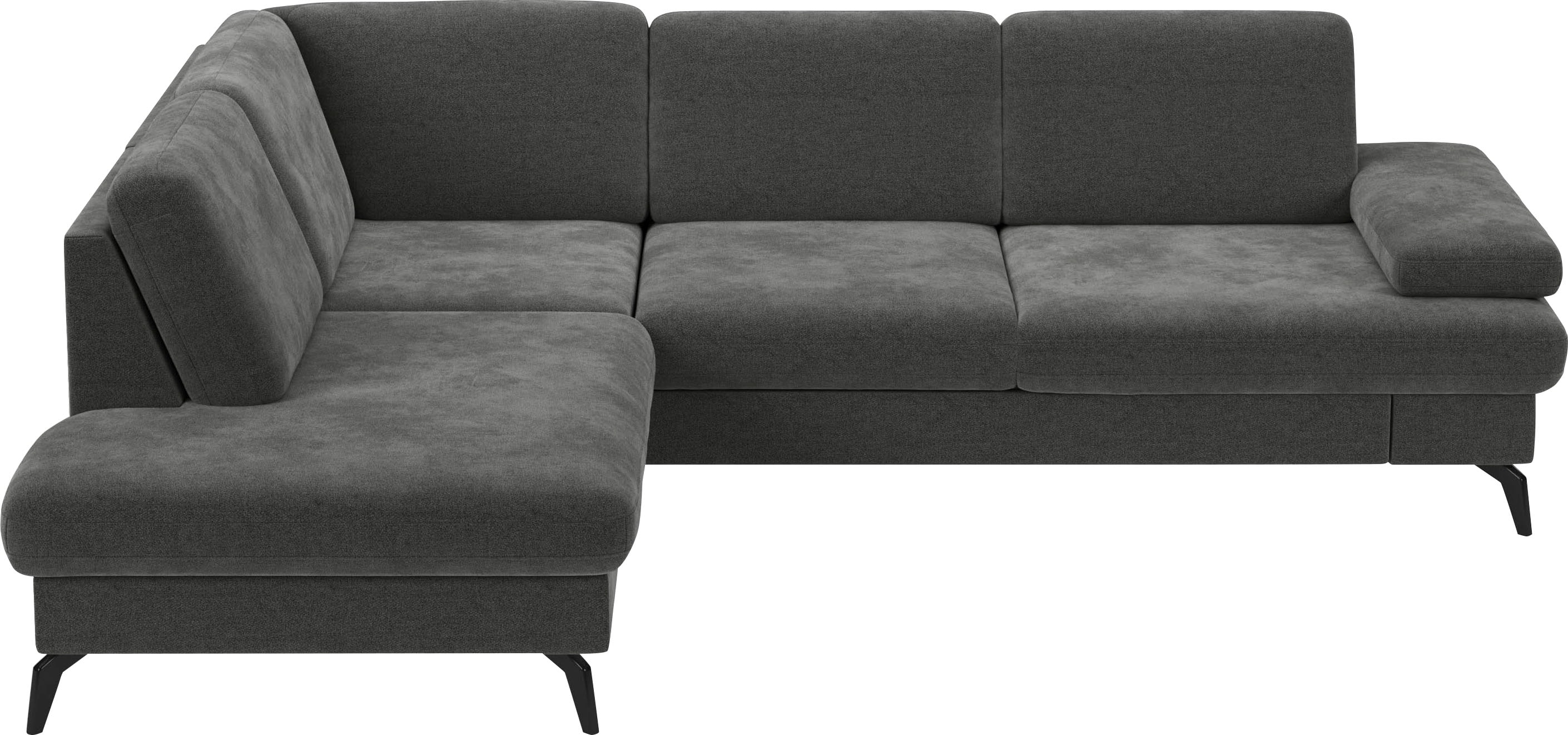 sit&more Ecksofa "Morris L-Form, inkl. Sitztiefenverstellung" wahlweise mit Armteilverstellung, Schlaffunktion & Bettkasten