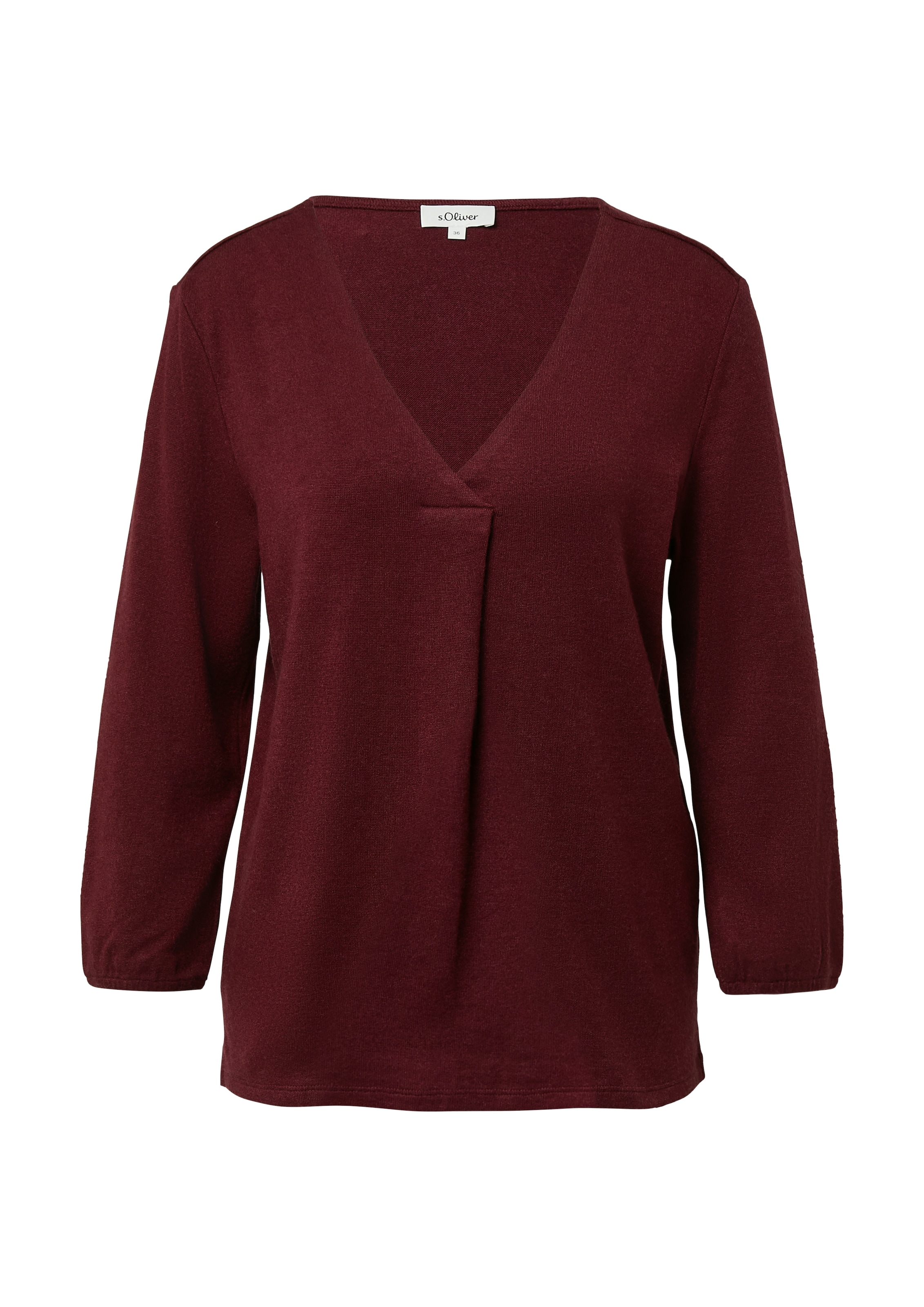 s.Oliver 3/4-Arm-Shirt mit V-Ausschnitt