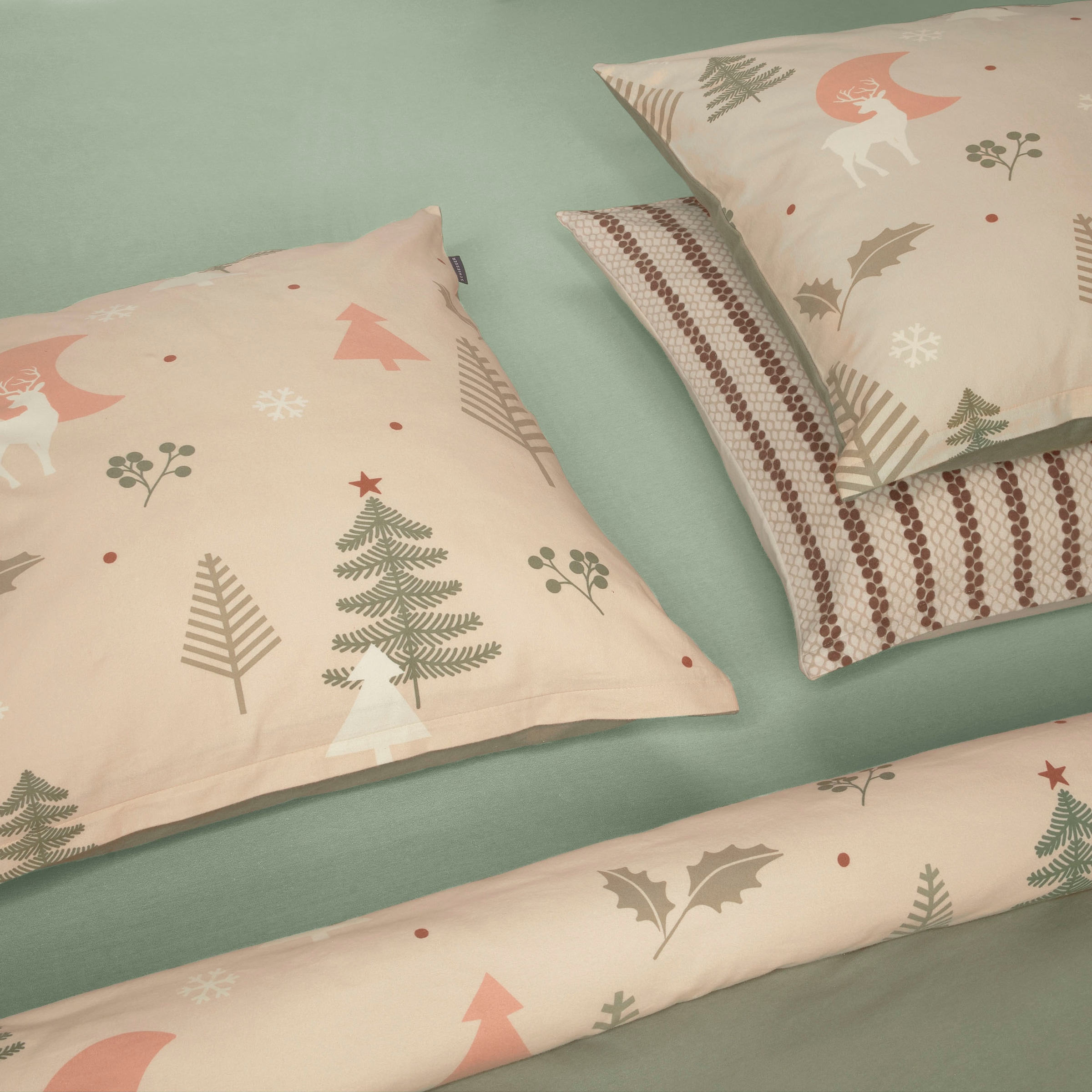 Schiesser Wendebettwäsche »Uma aus weicher Baumwolle im Nordic-Look«, Made in Green