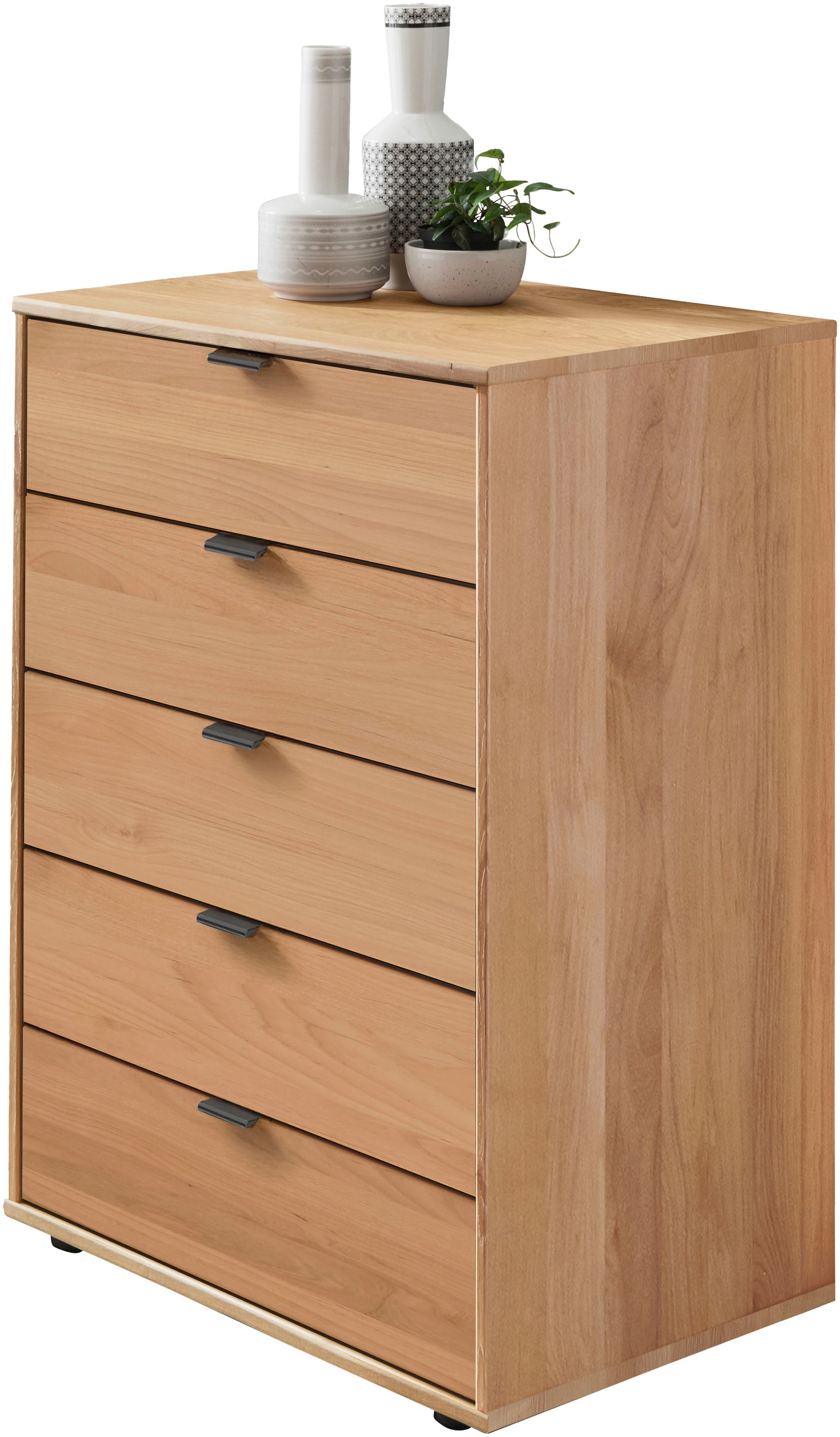 WIEMANN 1100000002199 "Cardiff Sideboard, Wäscheschrank, teilmassiv Erle, mit Schubladen" Glas- oder Massivholzfront, verschiedene Breiten, MADE IN GERMANY, Schubkästen inklusive Selbsteinzug und Dämpfung