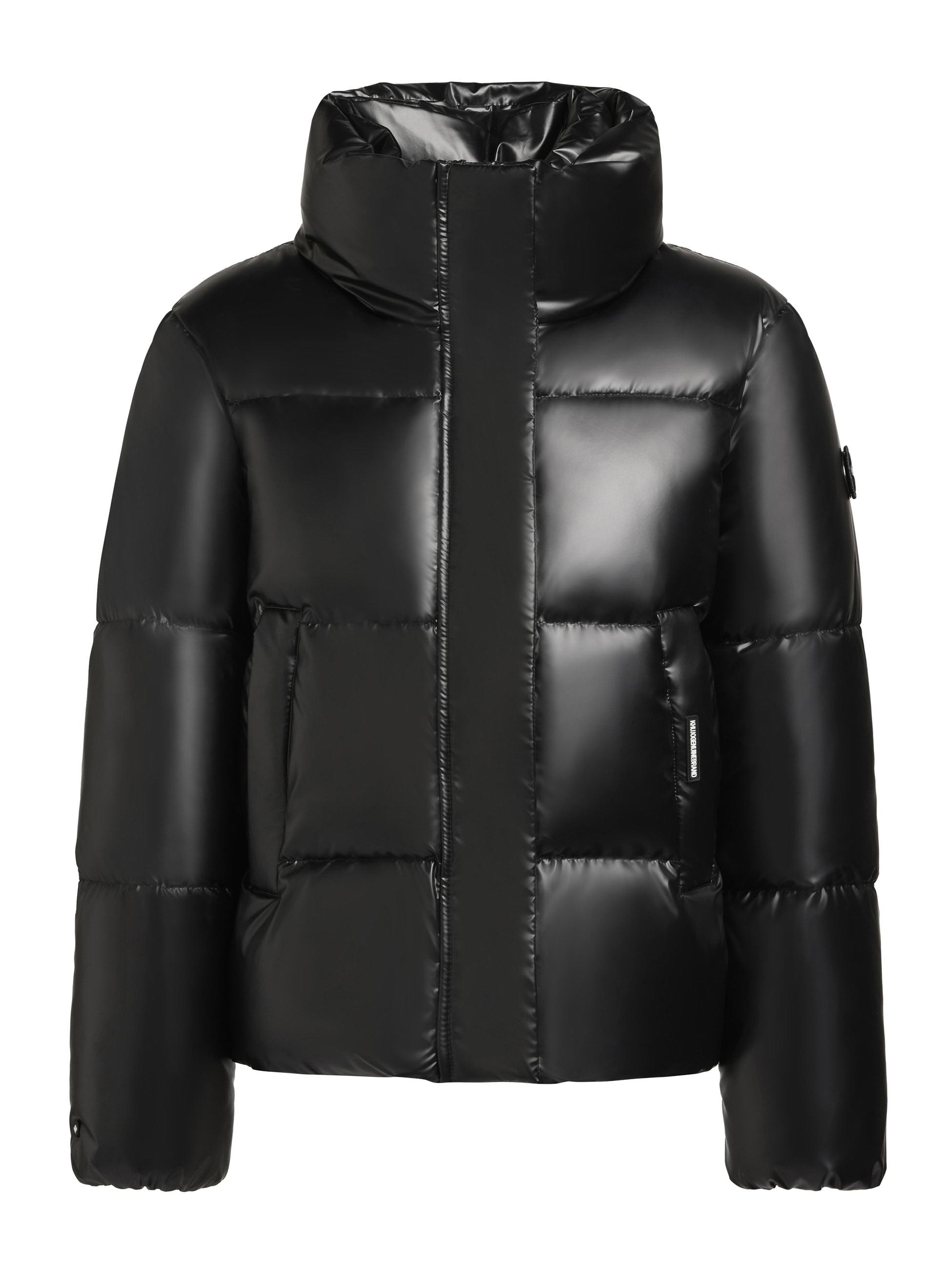 khujo Steppjacke »Rinja Shiny-YM«, ohne Kapuze, Glänzende kurze Winterjacke für Damen