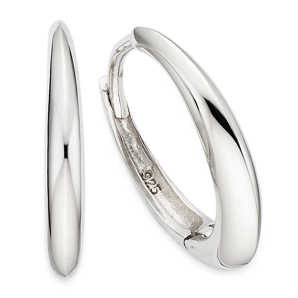 Paar Creolen BRUNO BANANI "Schmuck Geschenk Silbercreolen", silberfarben, Ohrringe, Damen, 16,2mm, Silber 925 (Sterlingsilber)