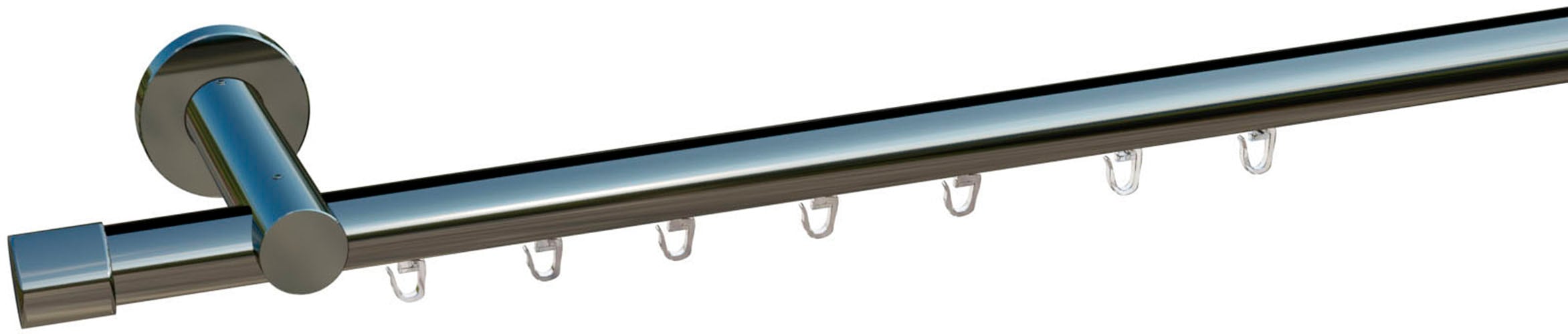 indeko "Consul" Ø 20 mm 1 läufig-läufig Wunschmaßlänge Innenlauf Komplett-Set inkl. Gleitern und Montagematerial