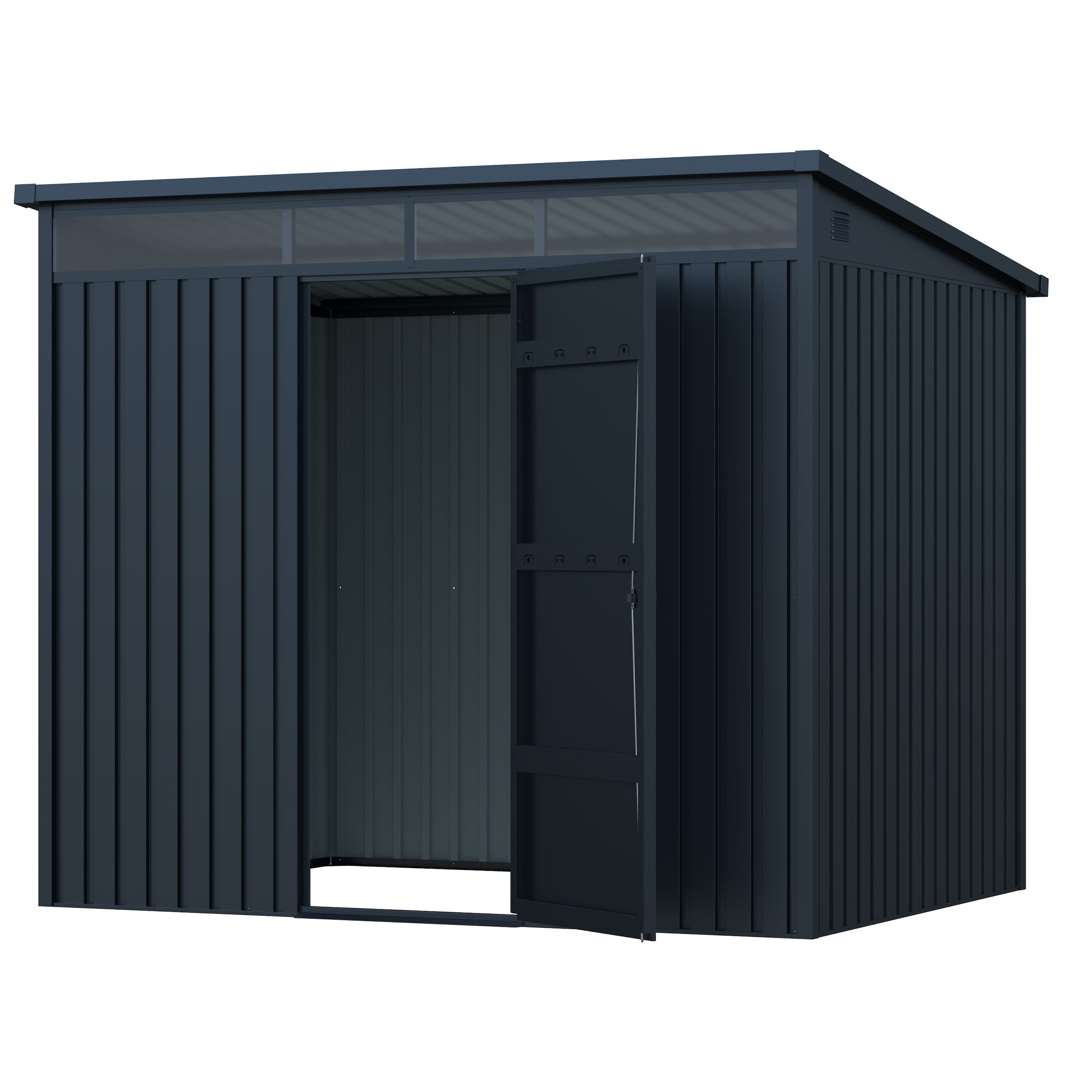 GARDEN 'N' MORE Gerätehaus »Pultdachhaus Basic plus« einfacher Aufbau, Oberlicht, Langlebig, abschließbar