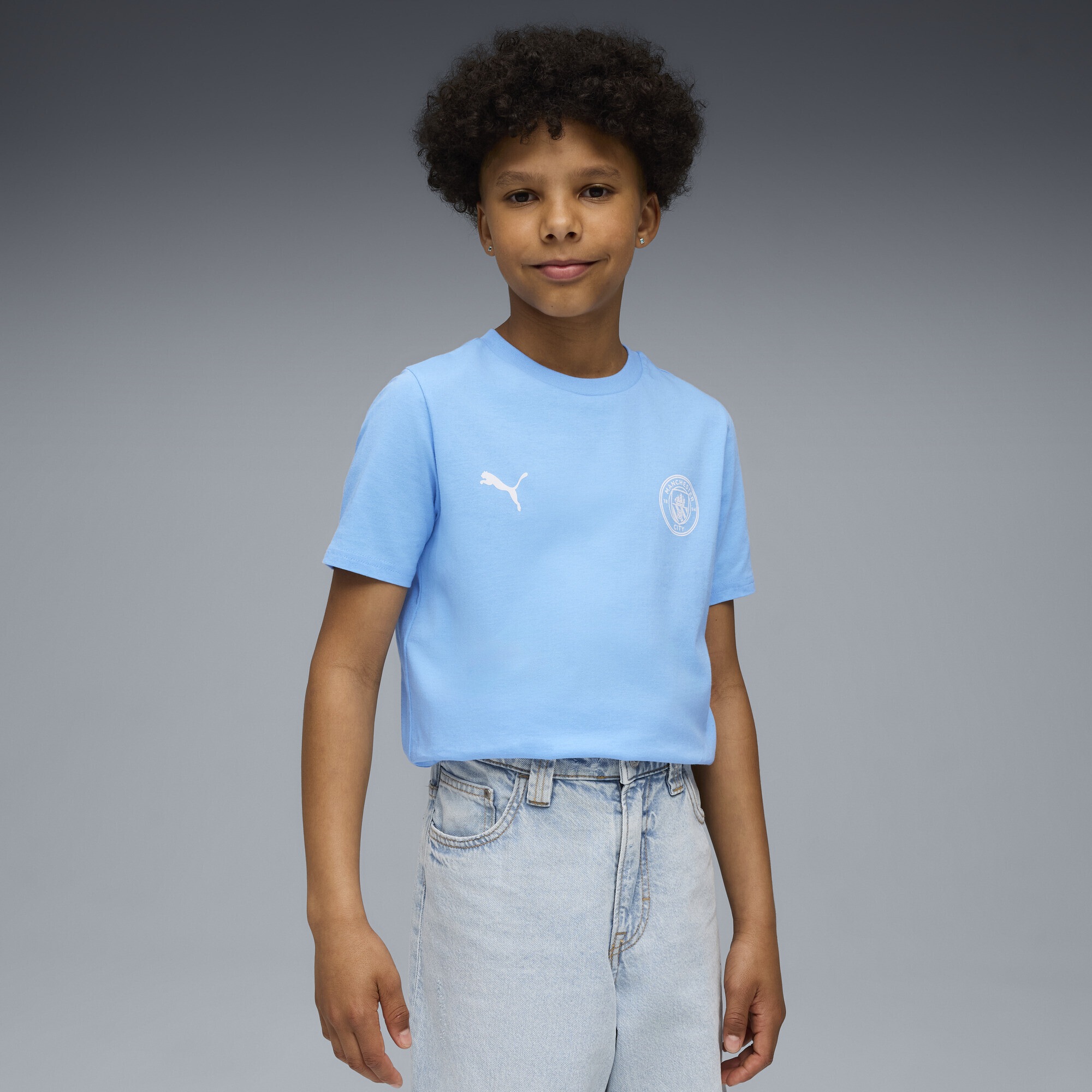 PUMA T-Shirt »Manchester City FtblEssentials T-Shirt Jungen«