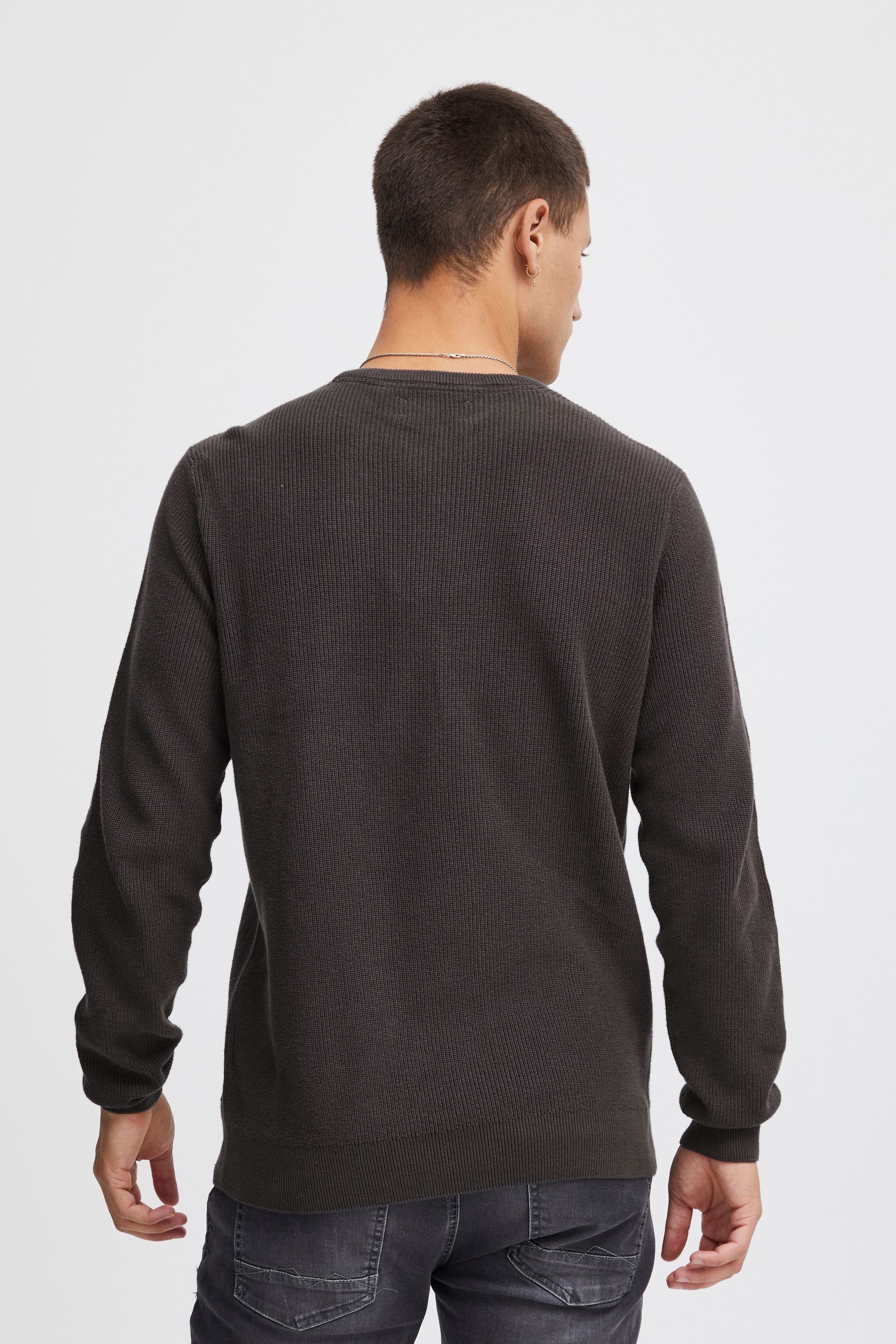Strickfleece-Pullover BLEND "Strickpullover BHCodford", Herren, Gr. XXL, grau (phantom grau), Obermaterial: 100% Baumwolle CO., Pullover 6