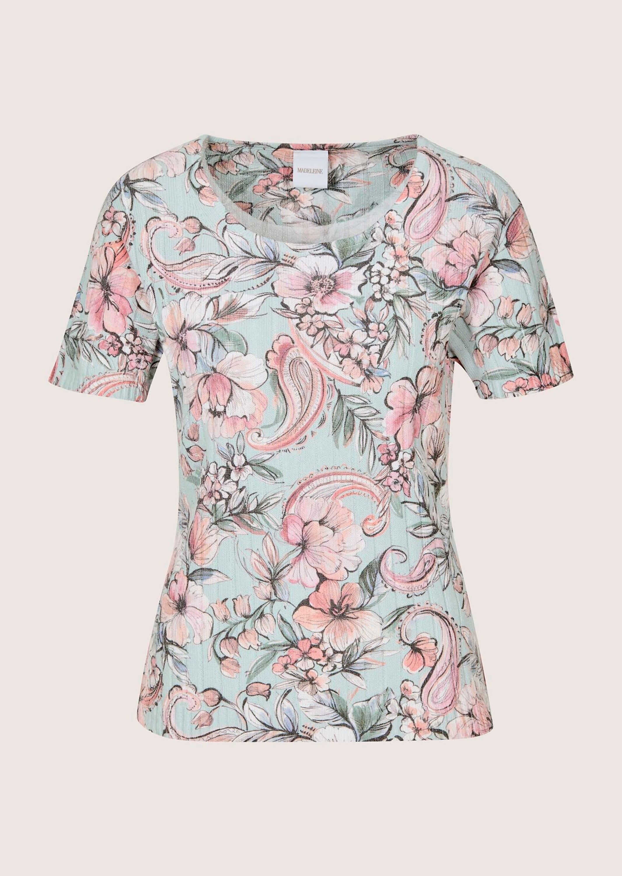 MADELEINE Longpullover "Strickshirt Sommerpullover mit floralem Print" günstig online kaufen