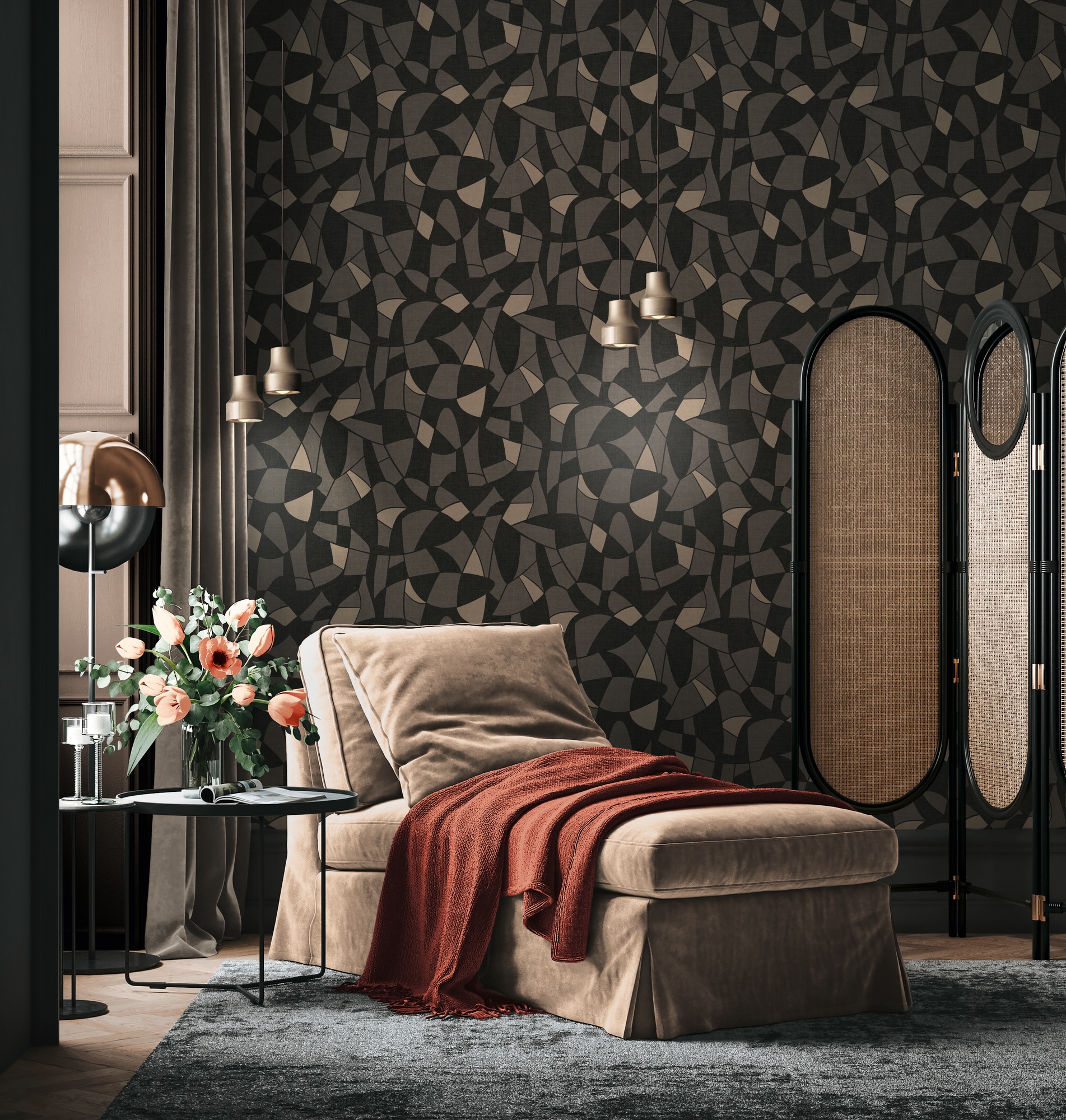 A.S. Création Vliestapete »Antigua Tapete mit Formen«, matt-gemustert-neutral, Grafiktapete Retrotapete Tapeten Wohnzimmer Schlafzimmer Küche Design