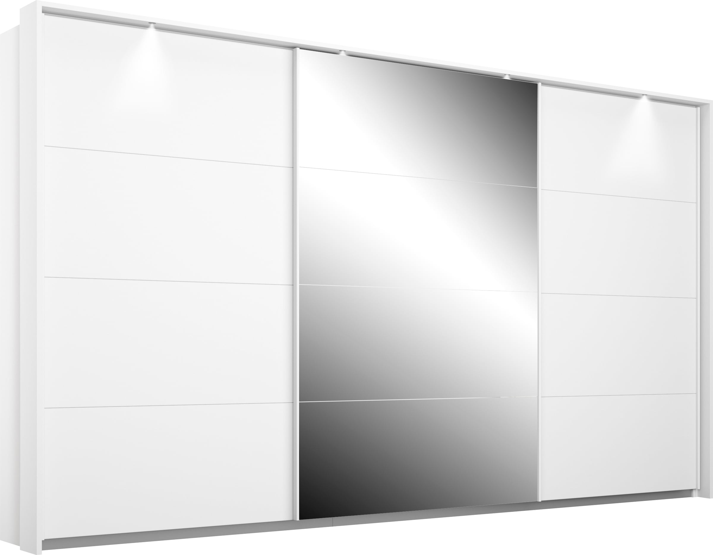 rauch Schwebetürenschrank "Kleiderschrank Schrank Garderobe Schlafzimmerschrank Ankleide KEPAN" optional mit Beleuchtung, Breiten: 211-368 cm, Höhen 213/233 cm, inkl. Schubladeneinsatz und Passepartout MADE IN GERMANY