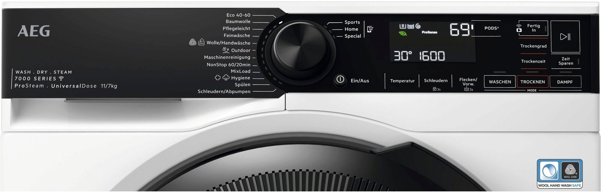 AEG Waschtrockner "LWR7E70610" 7000 11 kg /7 kg 76 dB(A) Dampf-Funktion, Sp günstig online kaufen