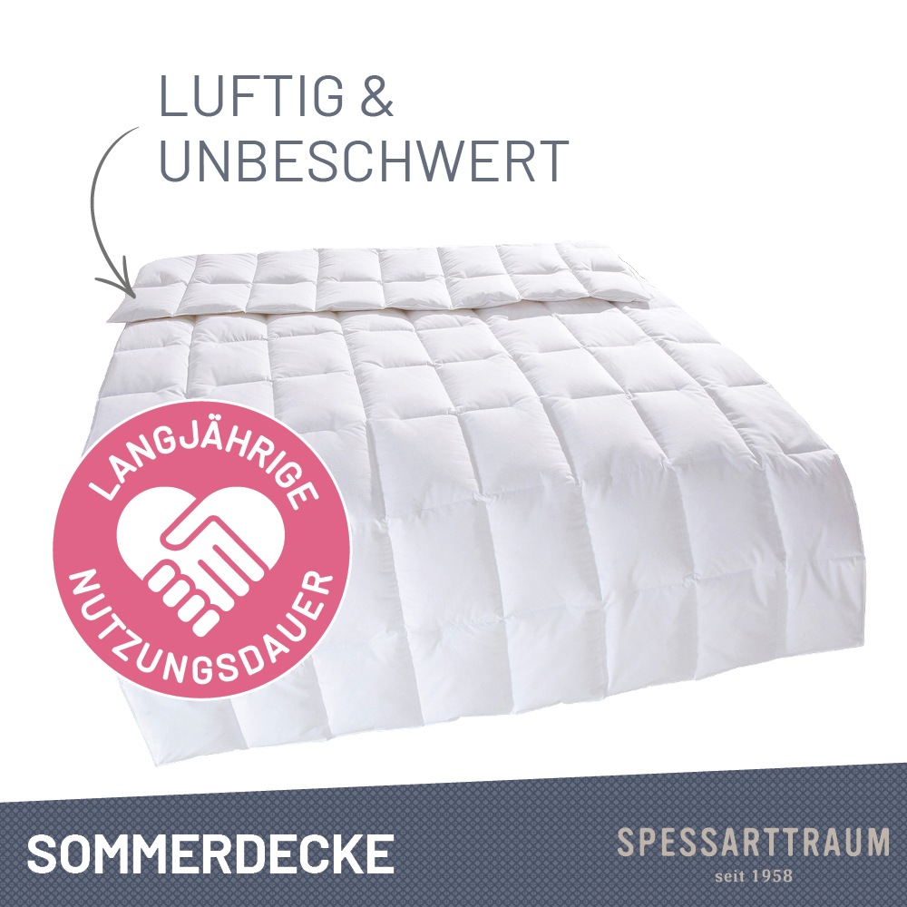 SPESSARTTRAUM Daunenbettdecke "Laax Bettdecke 135x200, 155x220 cm und viele weitere Größen" extraleicht Füllung 100% Daunen 1 Stk. tlg. Bettdecken Ganzjahresbettdecke, Winter, Sommer