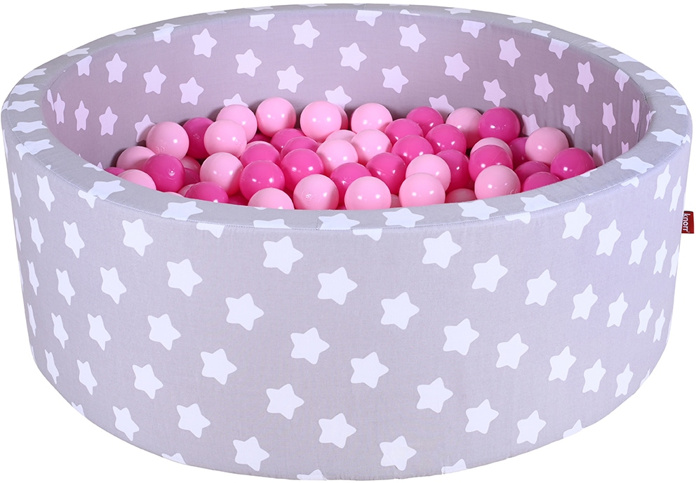 Knorrtoys® Bällebad »Soft, Grey White Stars«, mit 300 Bällen soft pink; Made in Europe