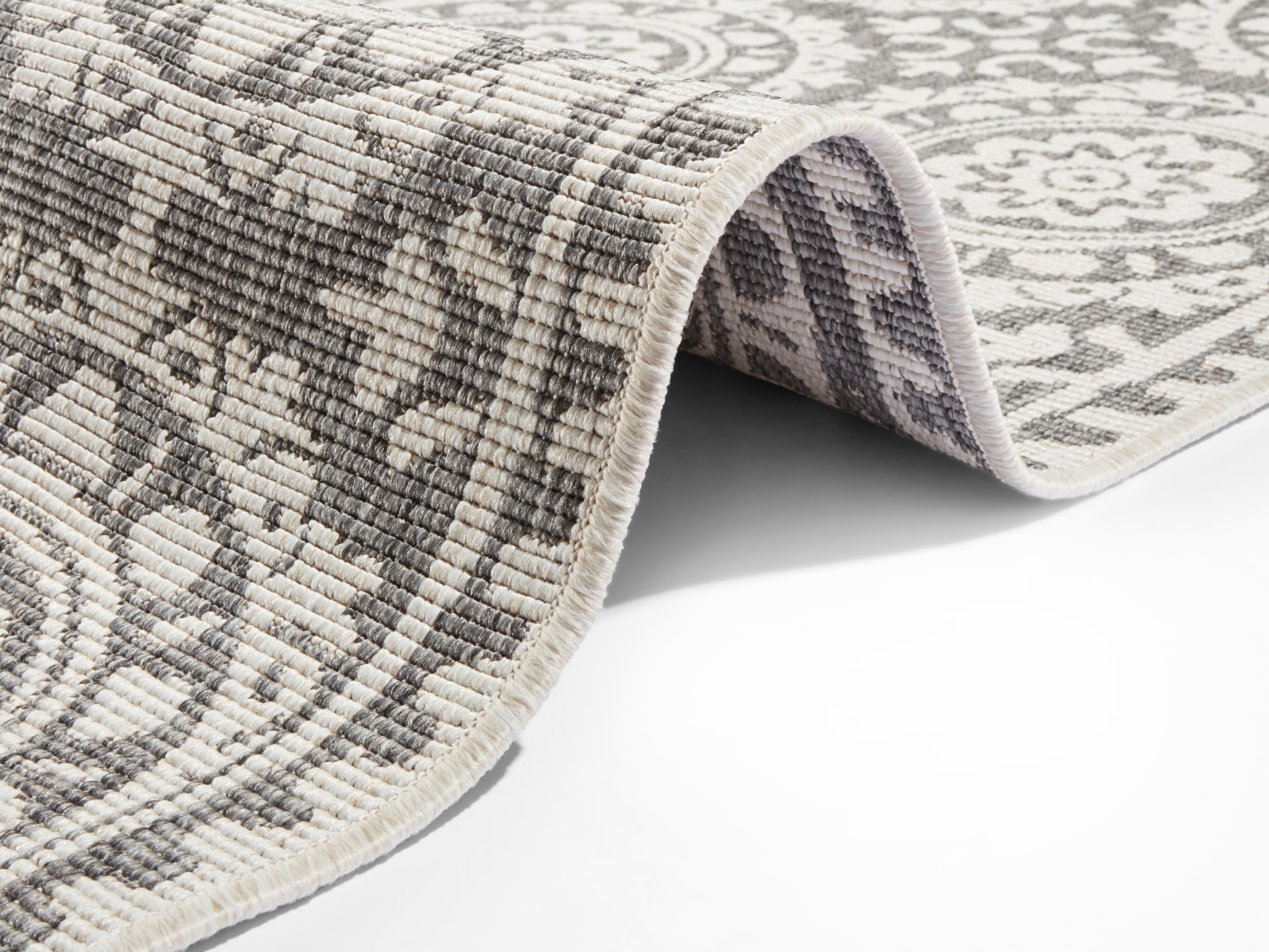 NORTHRUGS Läufer »Jardin«, rechteckig, 5 mm Höhe, Wendeteppich, In-& Outdoor, Vintage, Balkon, Garten, Wohnzimmer, Flur