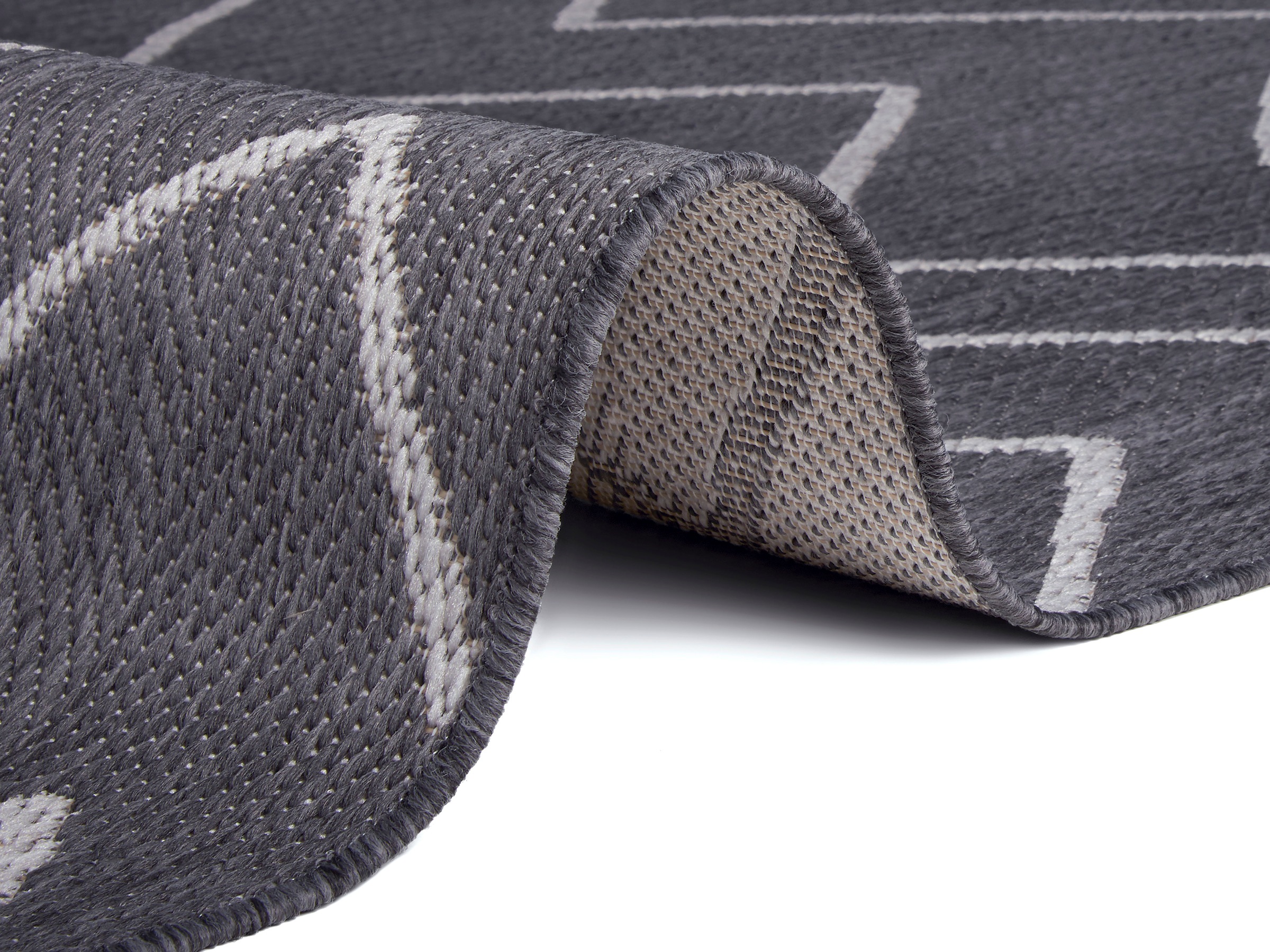 my home Teppich »Mailin«, rechteckig, 3 mm Höhe, In- und Outdoor geeignet, strapazierfähig & pflegeleicht, Flachgewebe