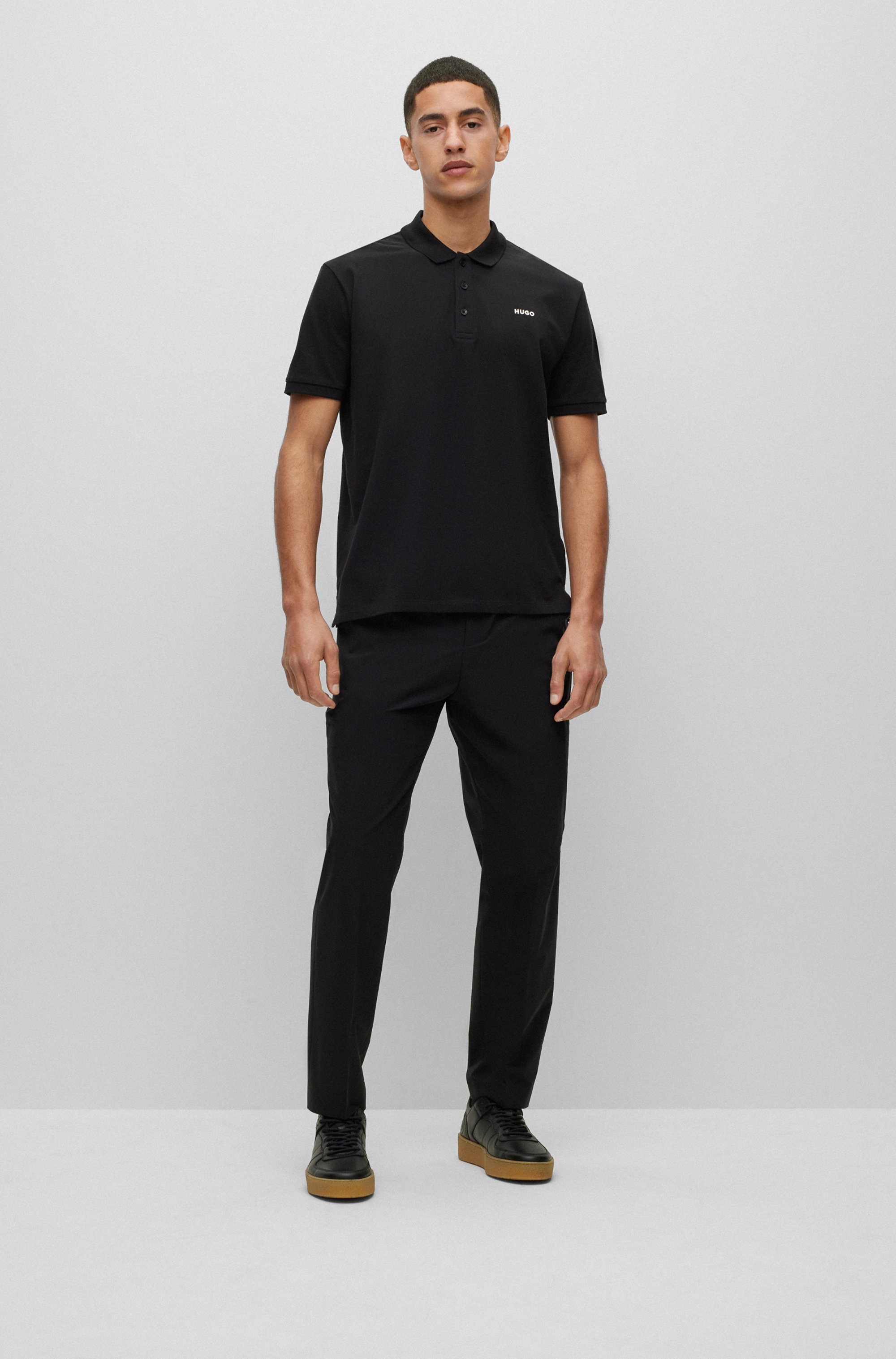 Hugo Polo à Manches Courtes Donos Black S Homme 3