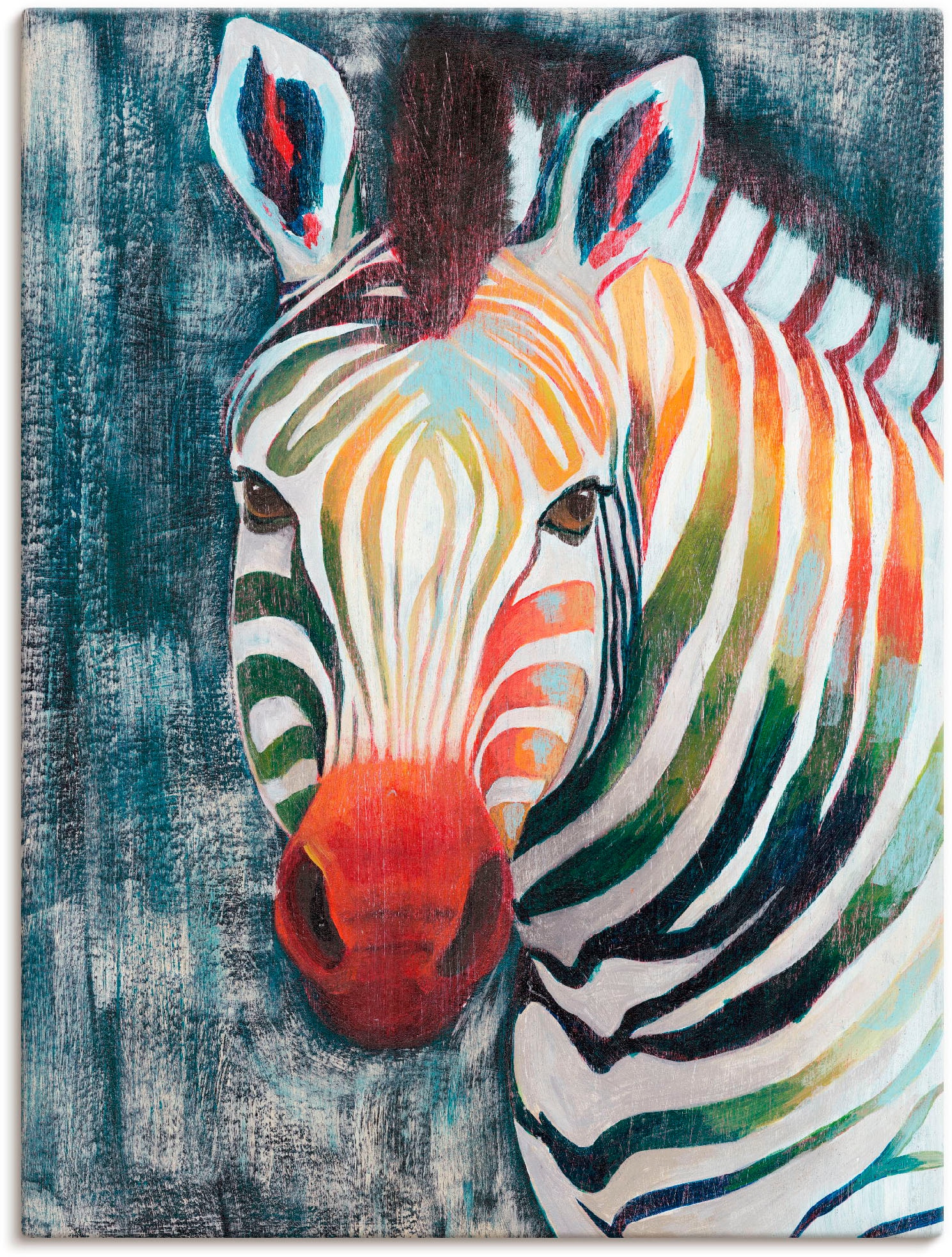 Größen Alubild, St.), | Zebra Leinwandbild, versch. Wildtiere, Wandbild in (1 als oder BAUR II«, »Prisma bestellen Wandaufkleber Artland Poster