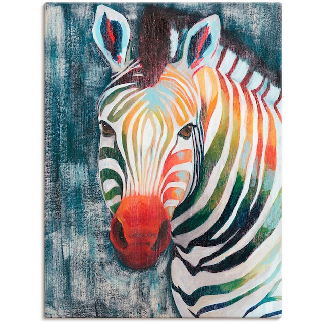 Poster BAUR Artland Wandbild »Prisma als (1 in oder St.), II«, Alubild, bestellen Zebra Wildtiere, Leinwandbild, Wandaufkleber Größen | versch.