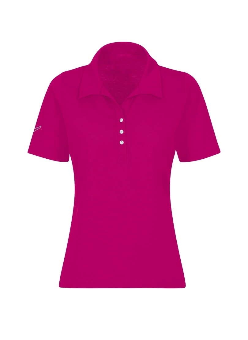 Trigema Poloshirt "TRIGEMA Poloshirt aus Baumwolle mit Kristallsteinen" günstig online kaufen