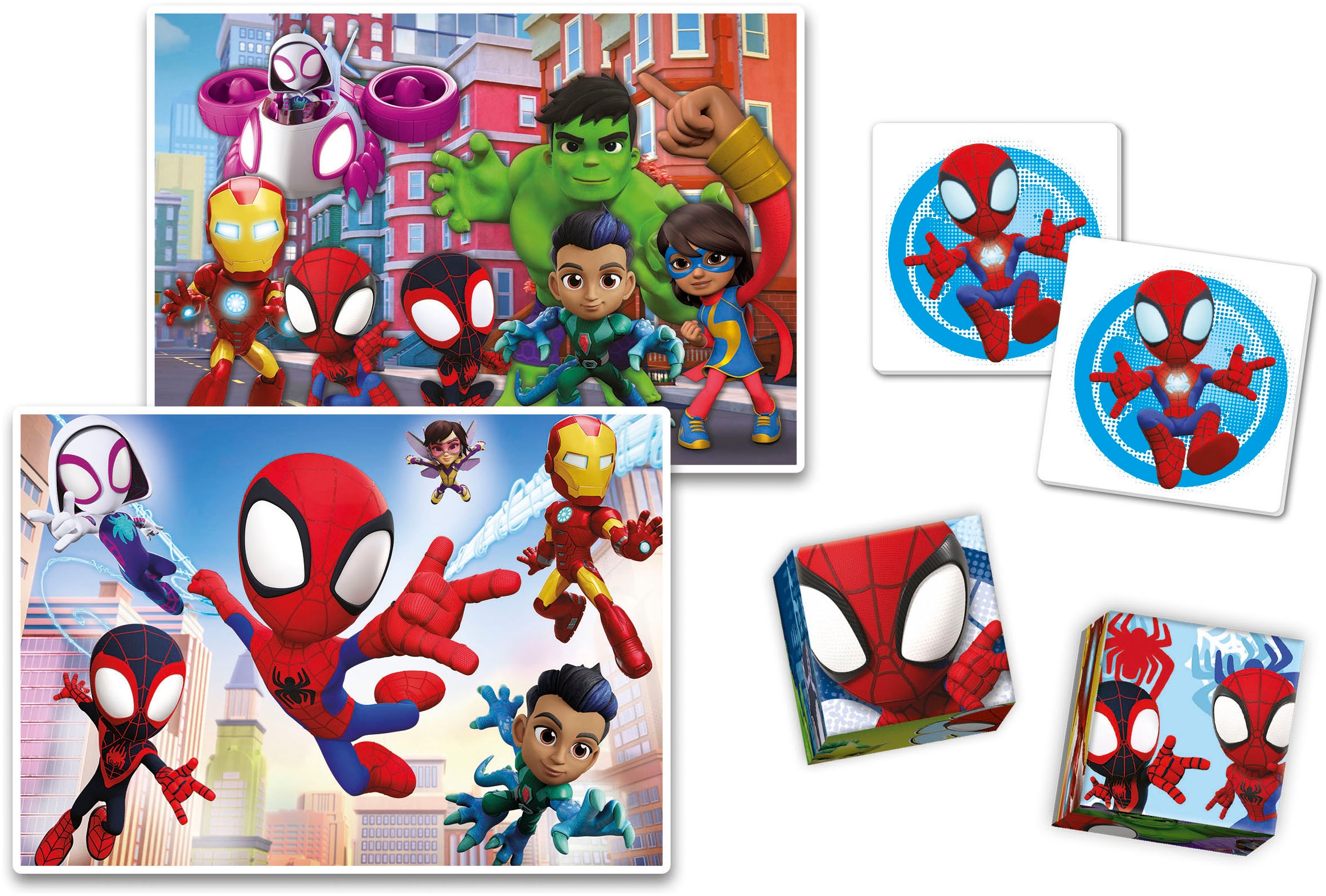 Clementoni® Puzzle »Edukit, 4n1, Spidey und seine Freunde«, Made in Europe