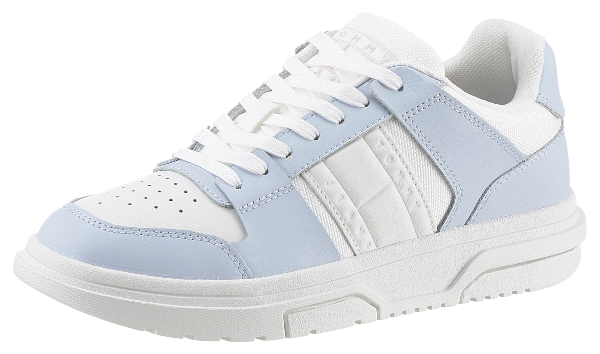 Tommy Jeans Plateausneaker »TJW SKATE SNEAKER MAT MIX«, im lässigen Basket-Look, Freizeitschuh, Halbschuh, Schnürschuh