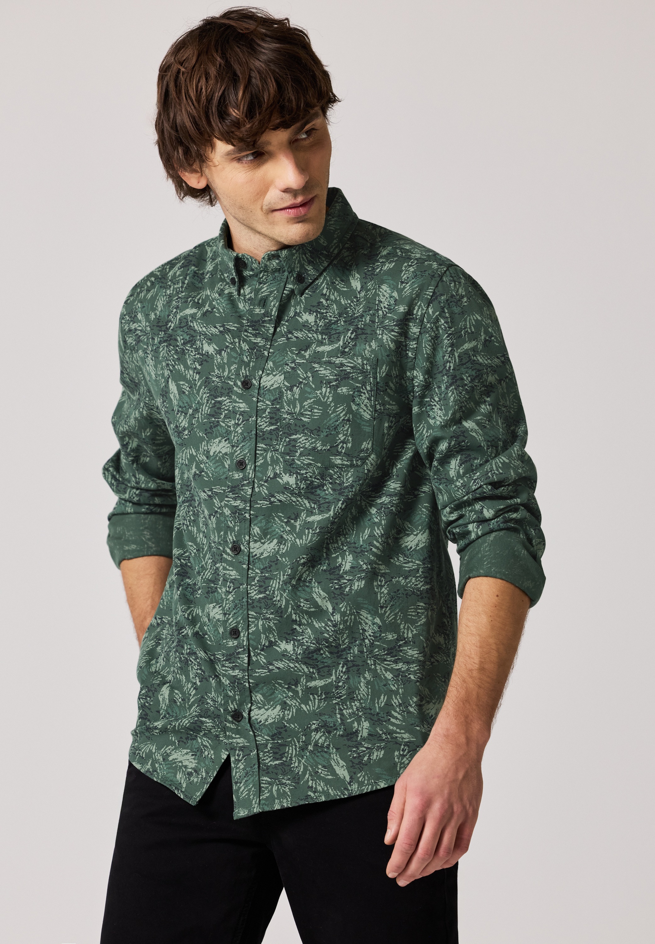 STREET ONE MEN Langarmhemd mit Brusttasche