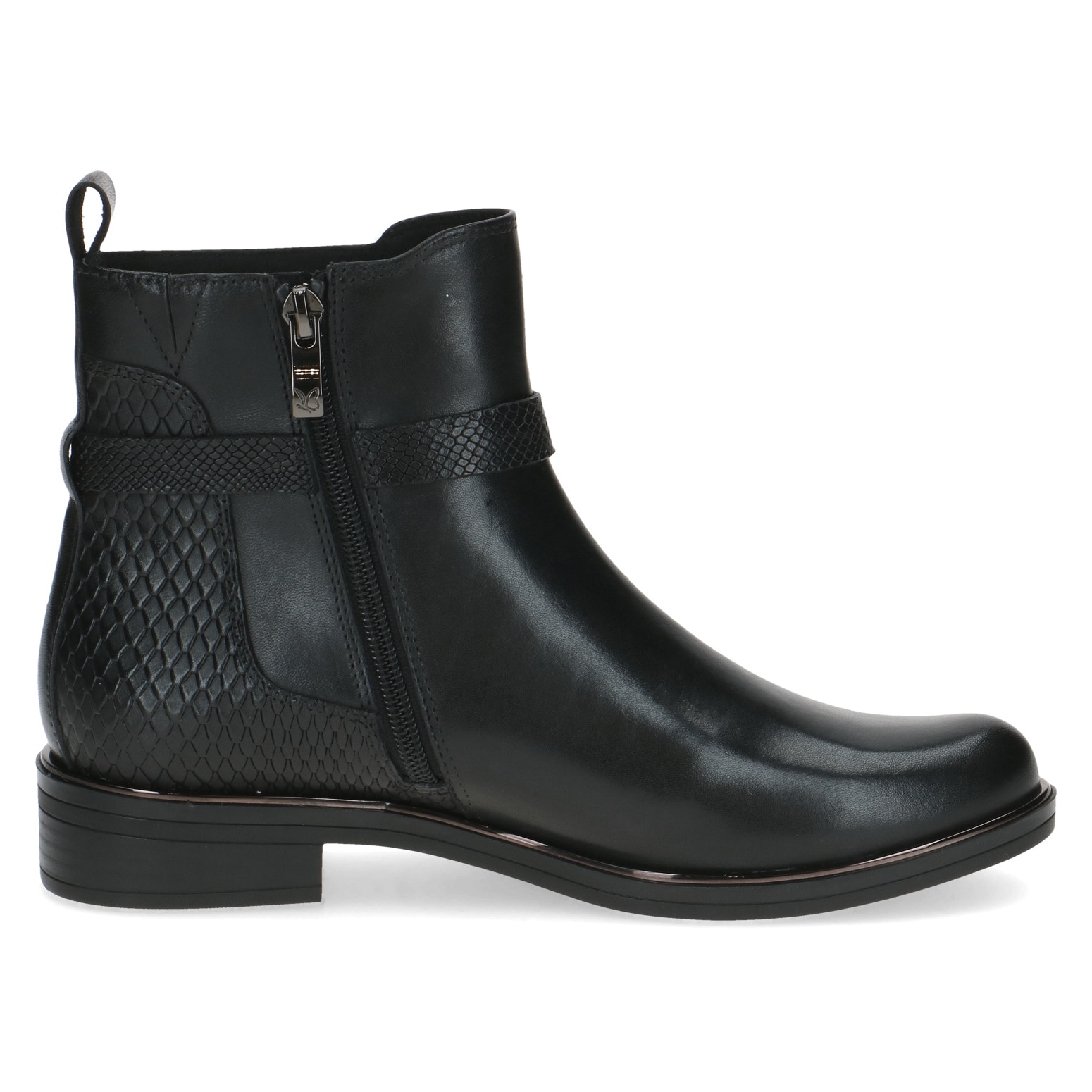 Caprice Stiefelette, Blockabsatz, Businessschuh, Boots mit edlem Schmuckelement