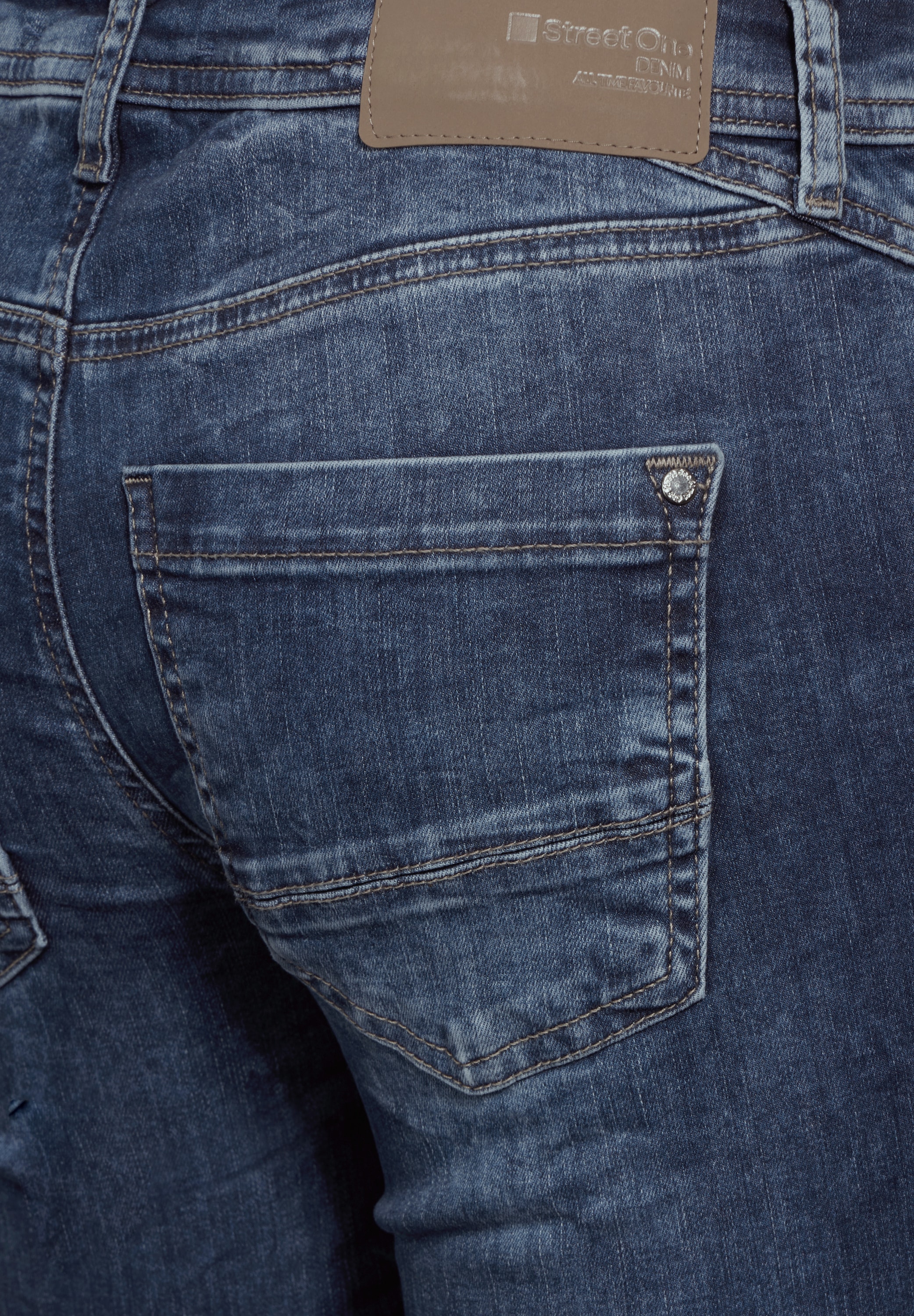 STREET ONE Gerade Jeans, Middle Waist