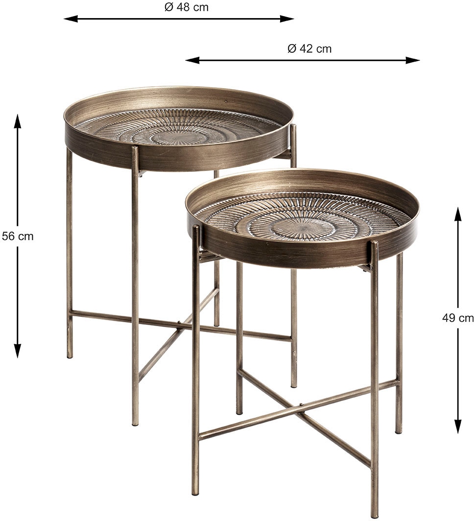 HAKU Beistelltisch »2er Set Beistelltische« Set, 2er Set, 2 Stk. tlg. klappbar