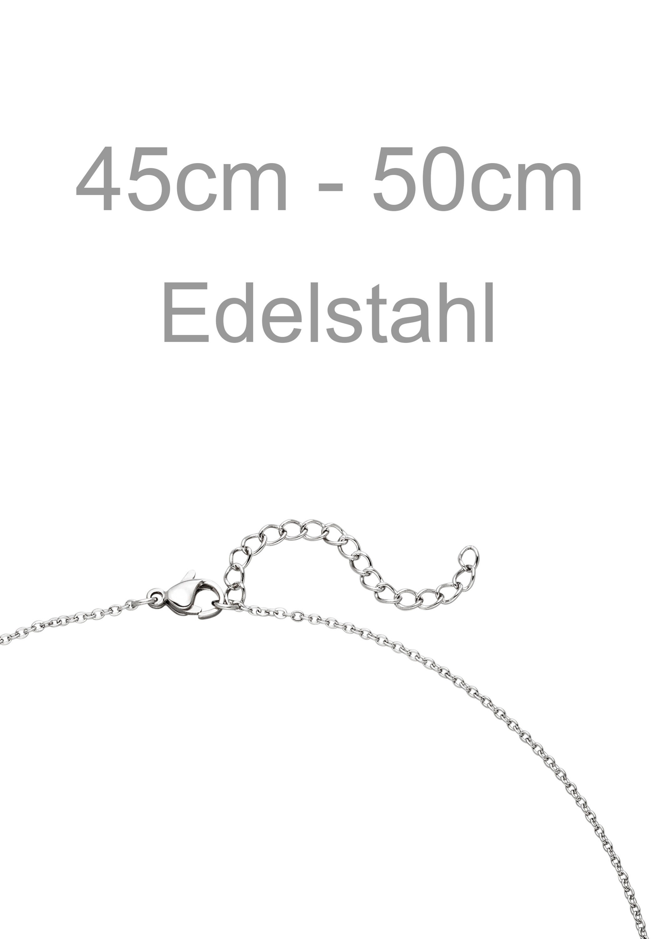 JOBO Kette mit Anhänger Edelstahl mit Süßwasser-Zuchtperle