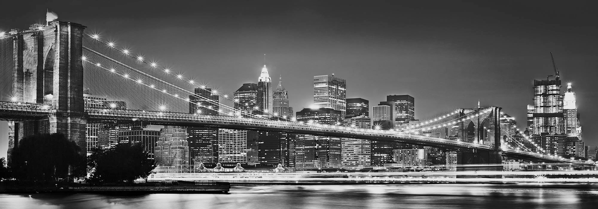 Vliestapete »Brooklyn Bridge«, 400x140 cm (Breite x Höhe)